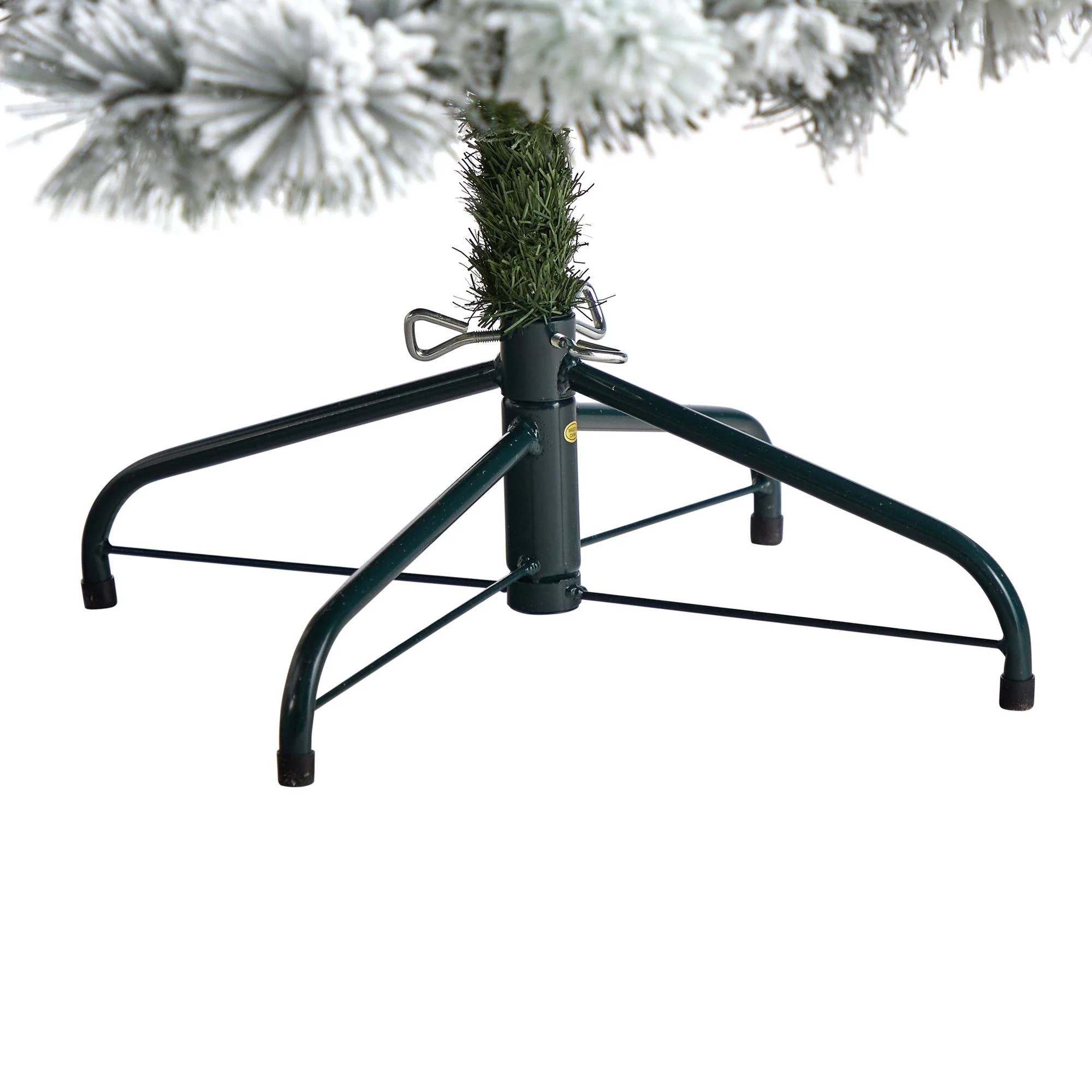 6’ Flocked Oregon Pine Artificial Christmas Tree with 300 Clear Lights and 551 Bendable Branches - Image 6