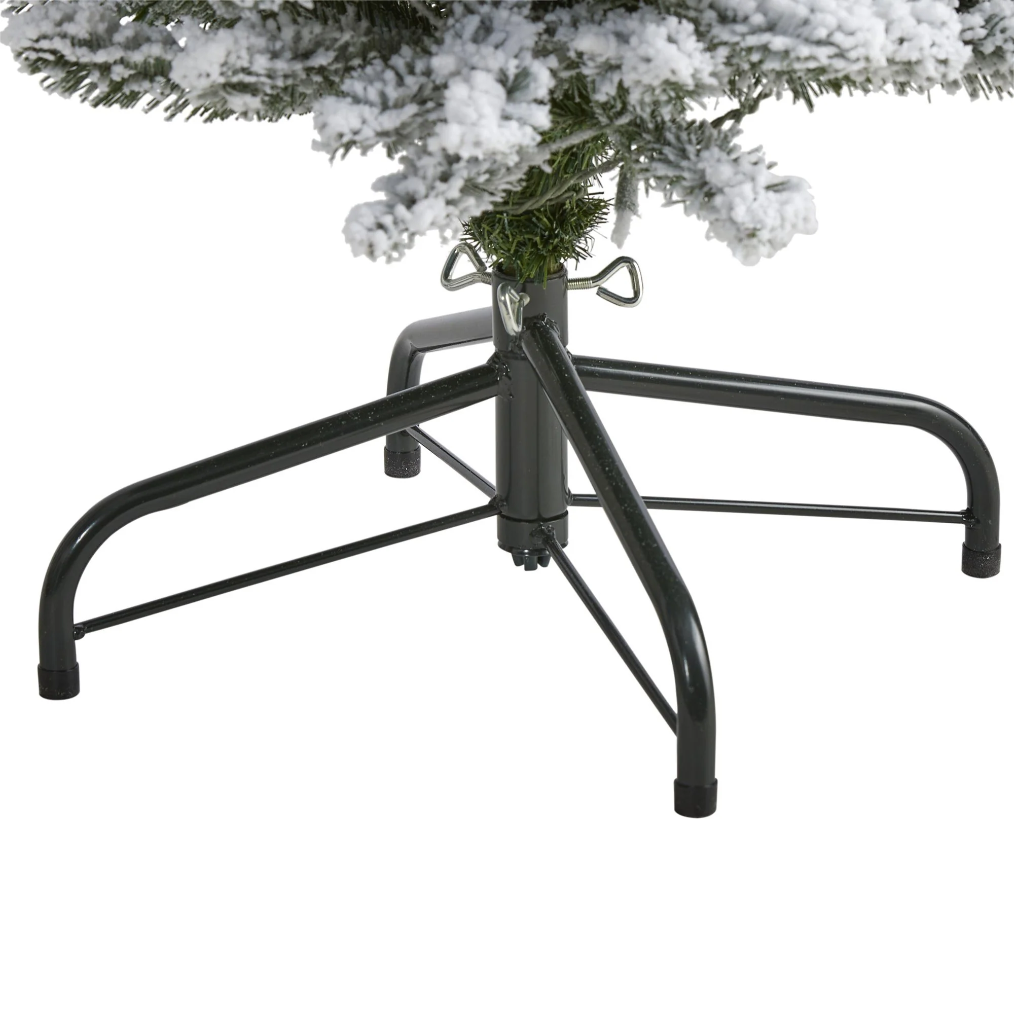 6’ Flocked Pencil Artificial Christmas Tree with 300 Clear Lights and 438 Bendable Branches - Image 4
