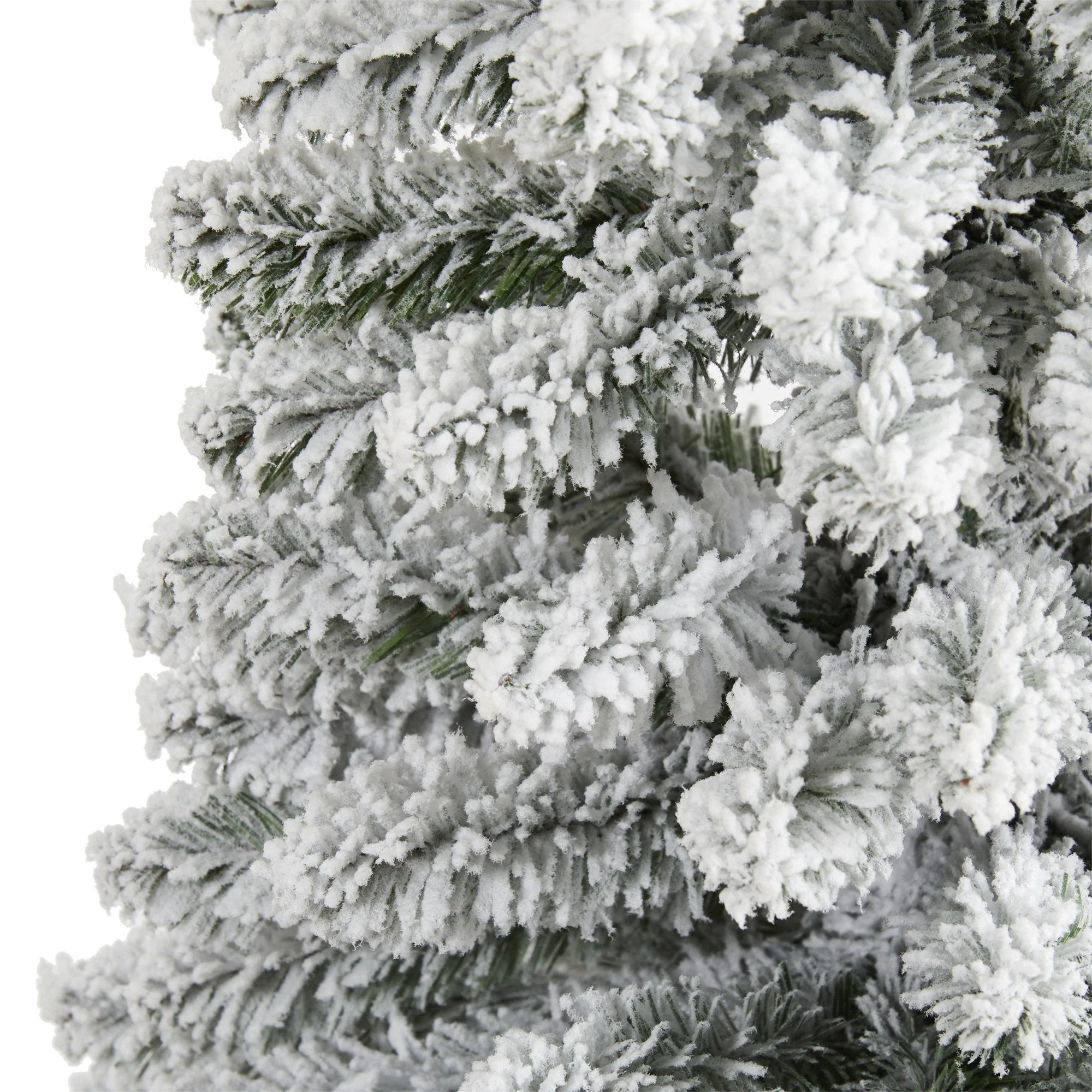 6’ Flocked Pencil Artificial Christmas Tree with 438 Bendable Branches - Image 3