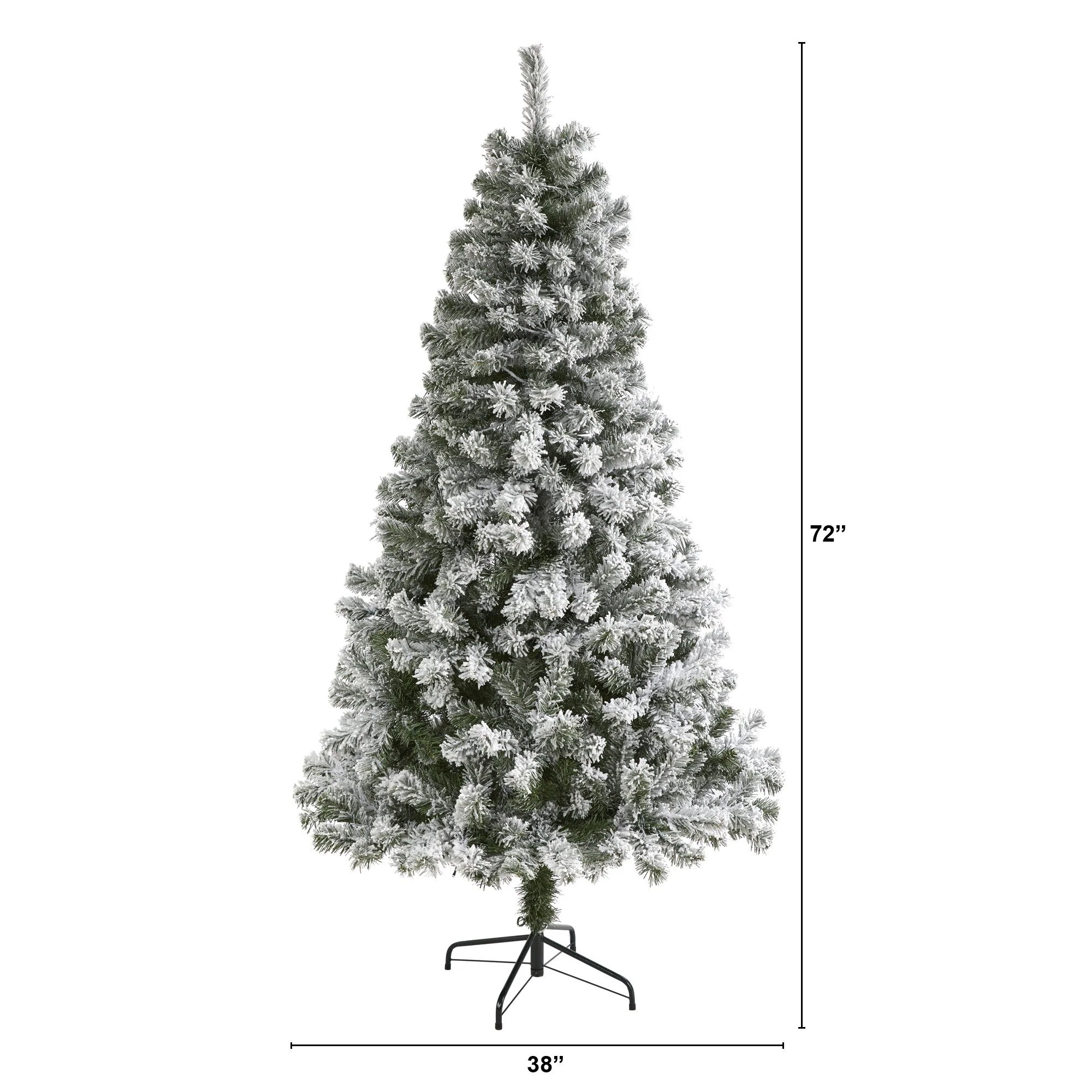 6' Flocked West Virginia Fir Artificial Christmas Tree - Image 2