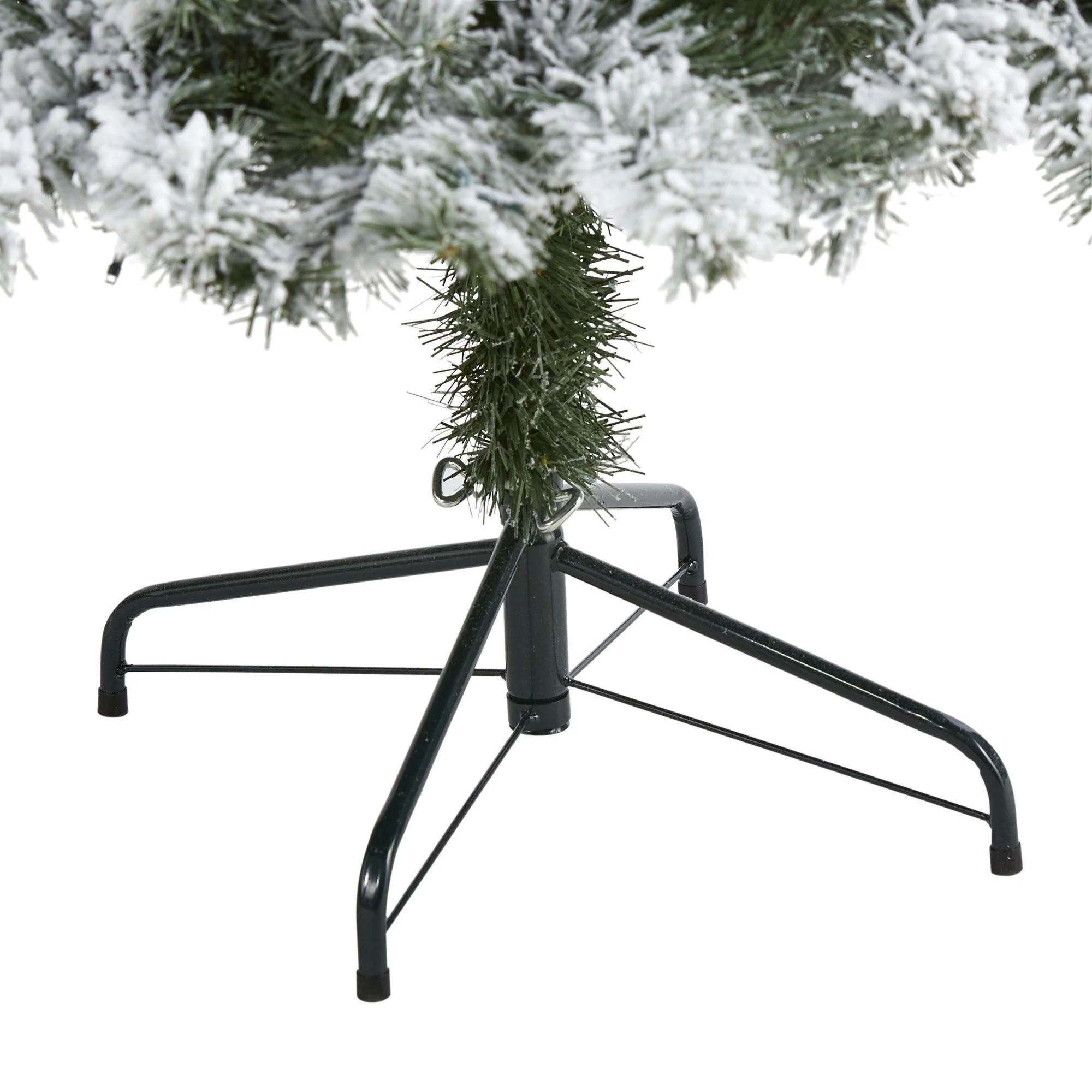 6' Flocked West Virginia Fir Artificial Christmas Tree with 250 Clear LED Lights - Image 4