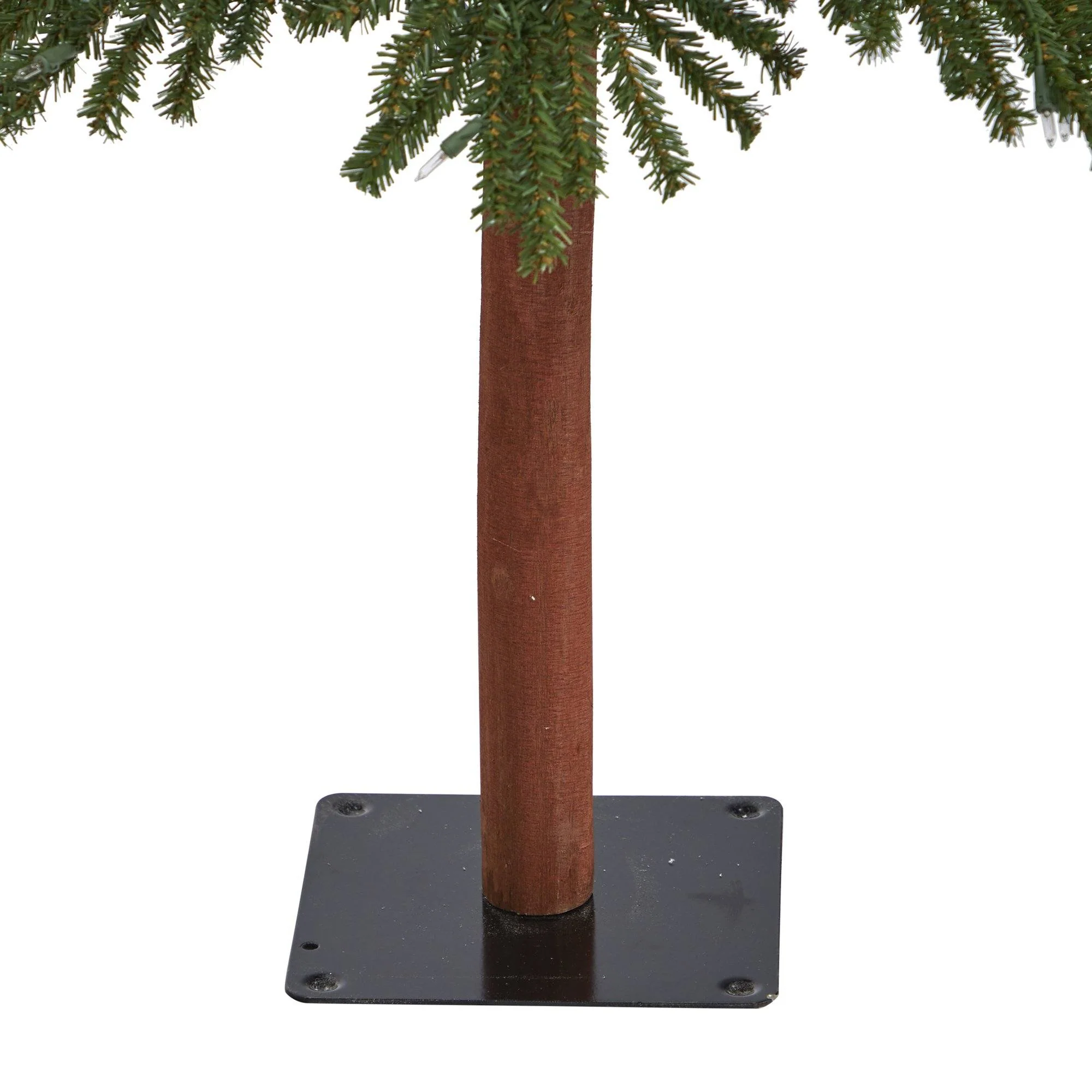 6’ Grand Alpine Artificial Christmas Tree with 300 Clear Lights and 601 Branches on Natural Trunk - Image 4
