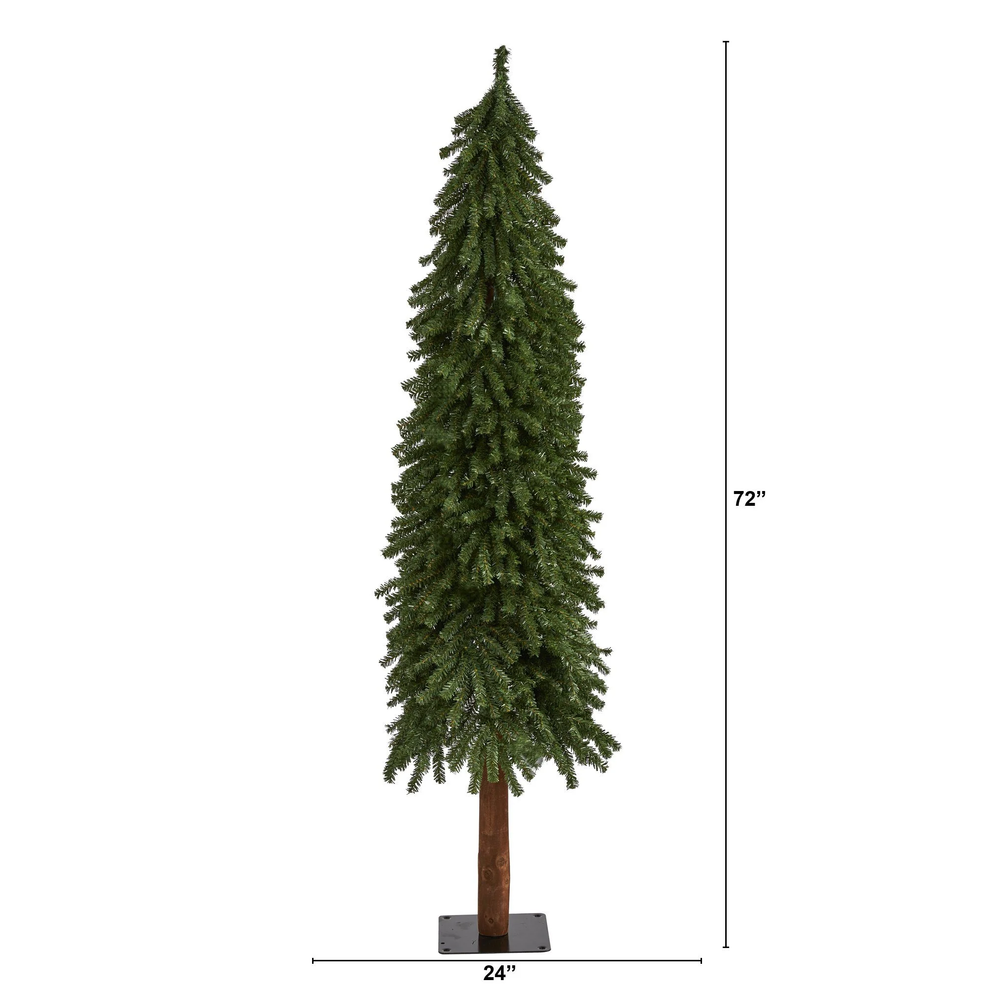 6’ Grand Alpine Artificial Christmas Tree with 601 Bendable Branches on Natural Trunk - Image 2