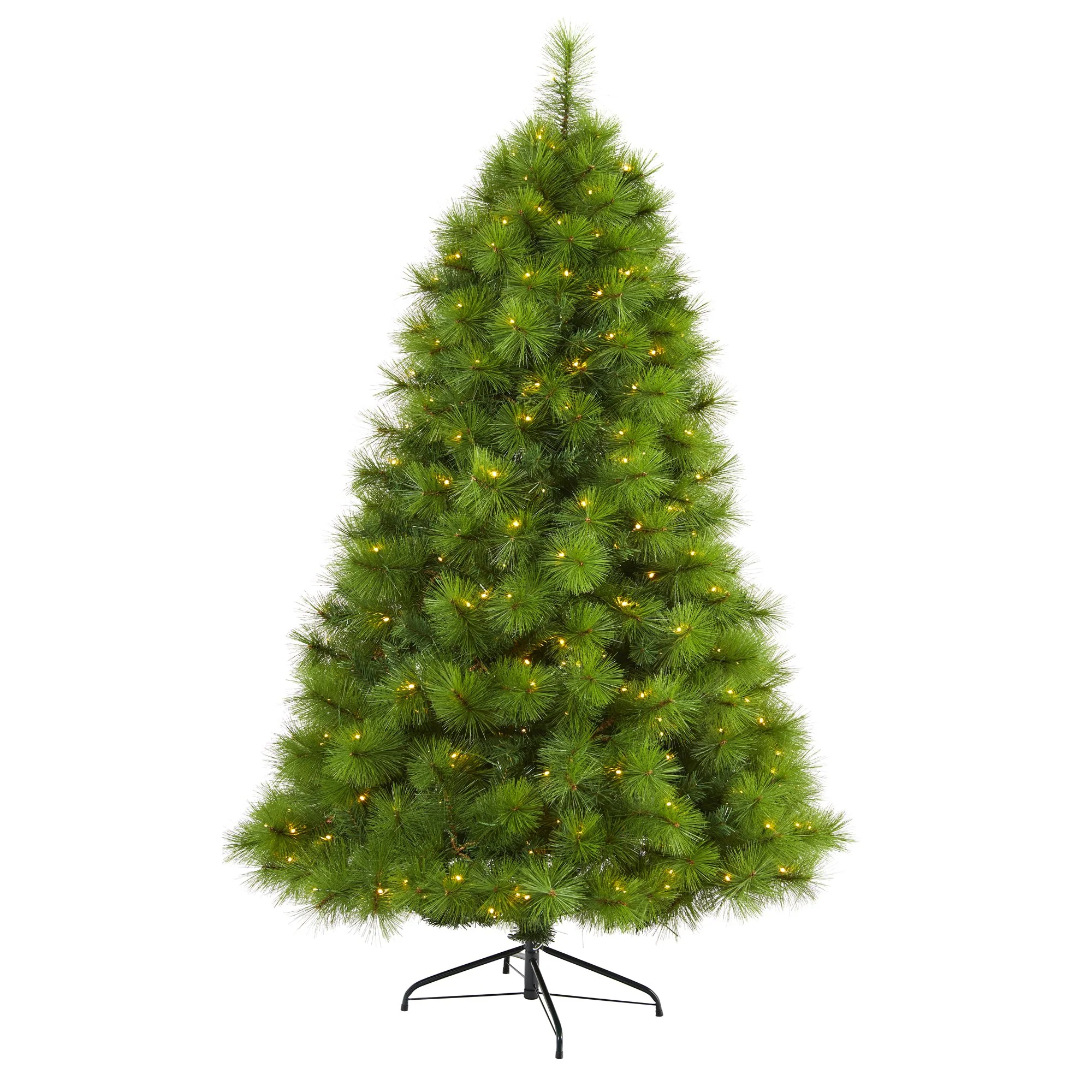 6’ Green Scotch Pine Artificial Christmas Tree with 300 Clear LED Lights - Image 3