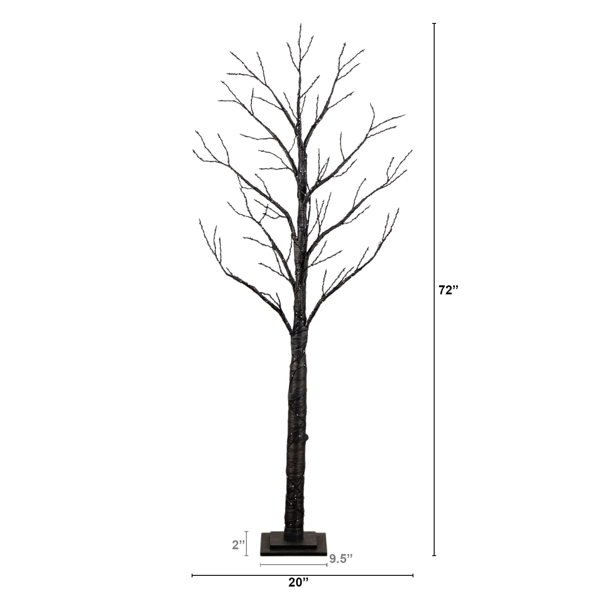 6'  Pre-Lit Artificial Halloween Twig Tree with 480 Orange & Purple LED Lights - Image 11