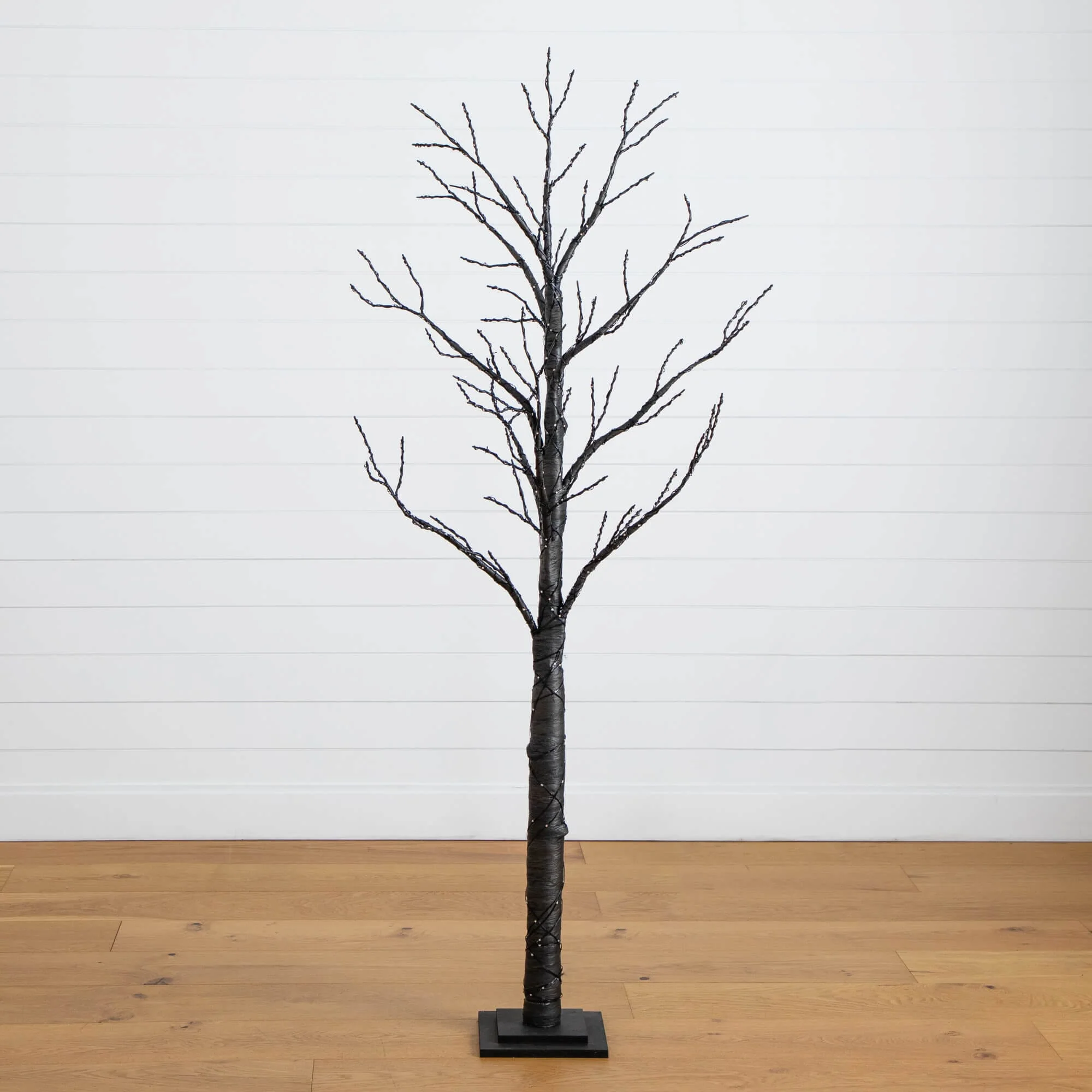 6'  Pre-Lit Artificial Halloween Twig Tree with 480 Orange & Purple LED Lights - Image 7