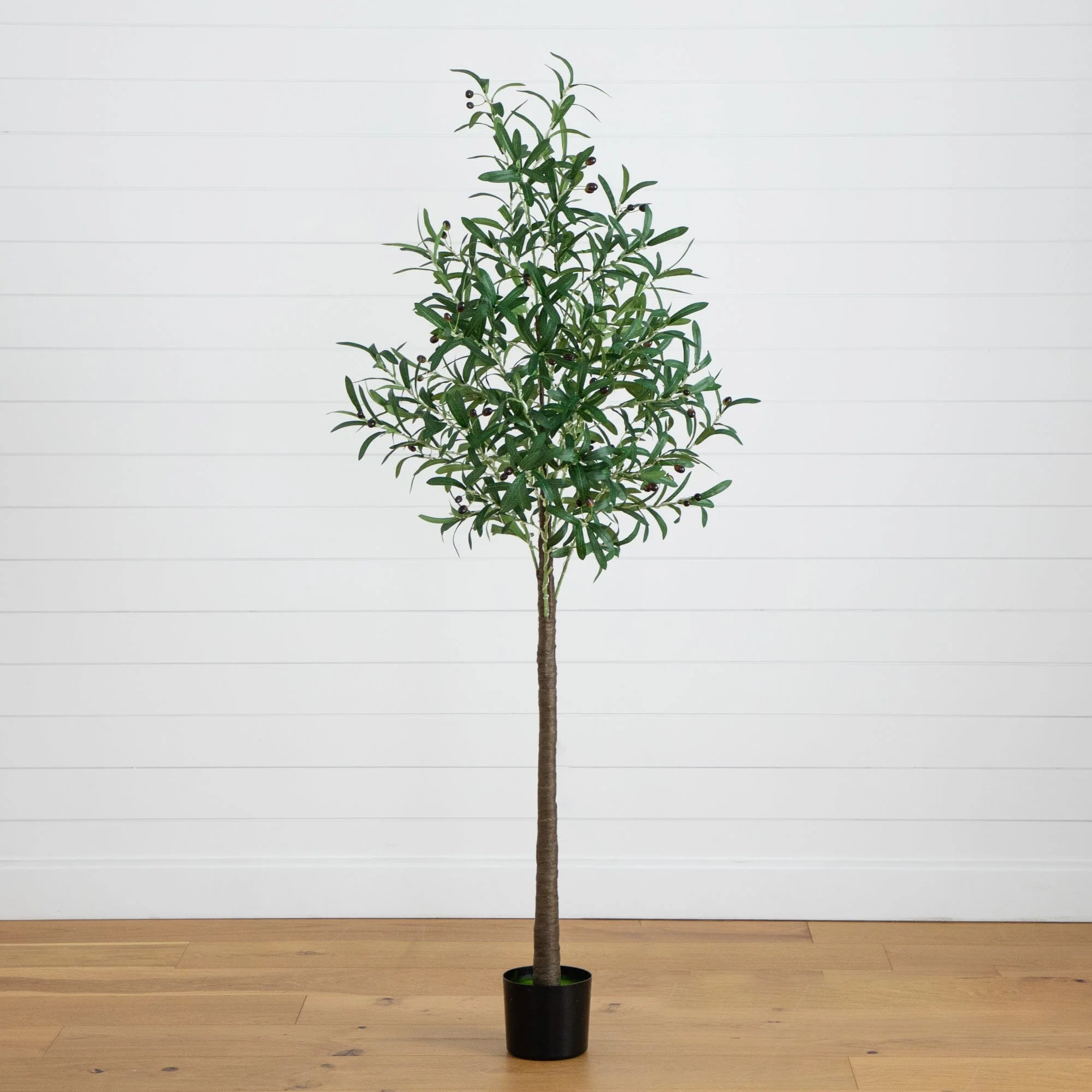 6’ Lighted Artificial Olive Tree with 300 Warm White LED Lights - Image 4