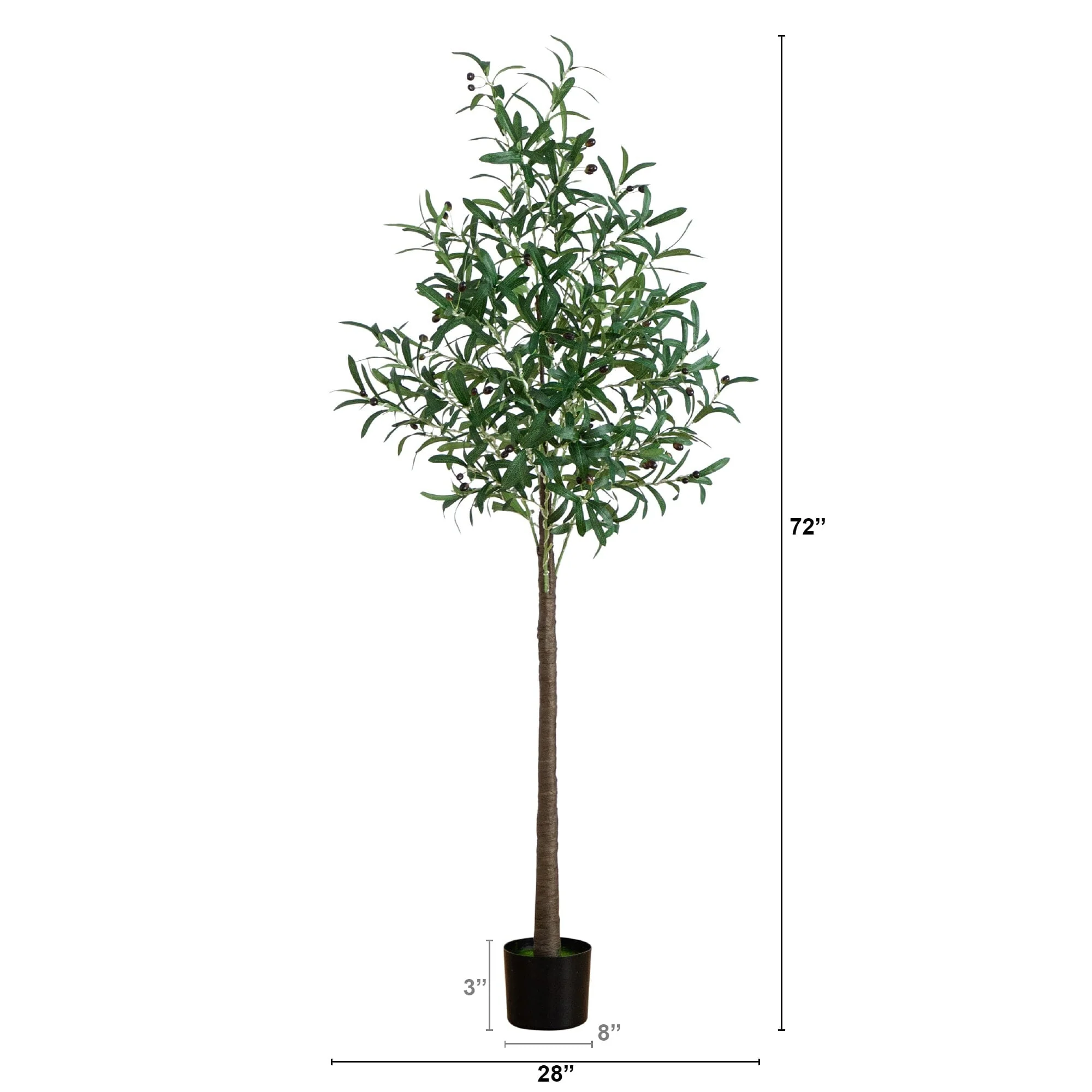 6’ Lighted Artificial Olive Tree with 300 Warm White LED Lights - Image 8