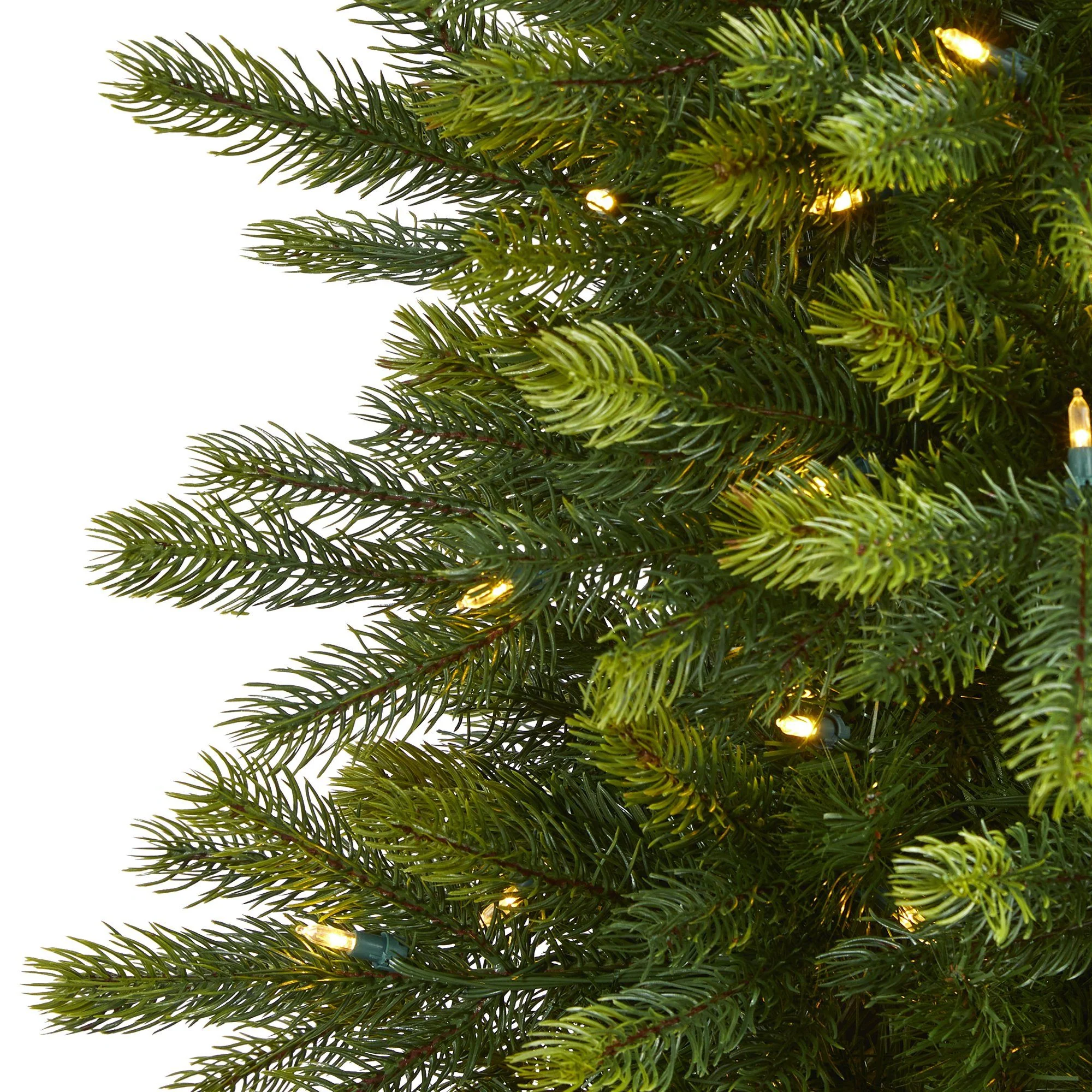 6' Manchester Fir Artificial Christmas Tree in Decorative Planter with 350 Clear Warm (Multifunction) LED Lights and 504 Bendable Branches - Image 3