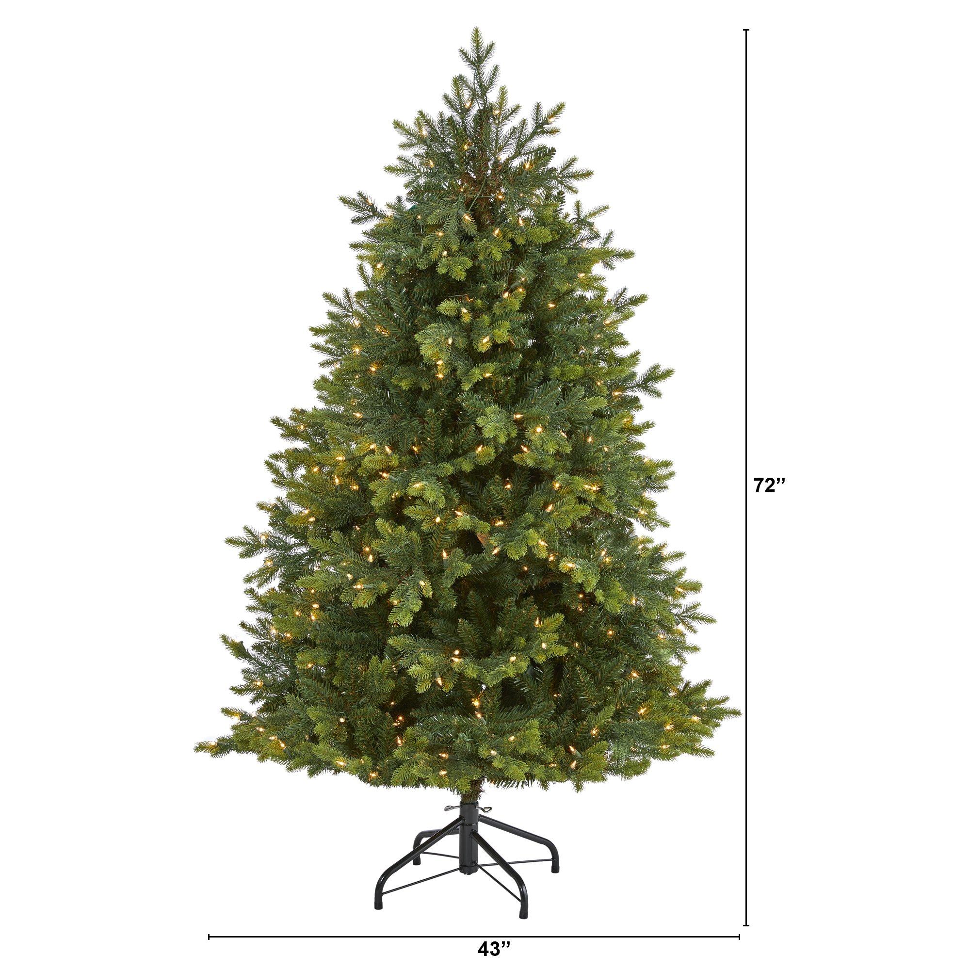 6’ North Carolina Fir Artificial Christmas Tree with 450 Clear Lights and 2303 Bendable Branches - Image 2