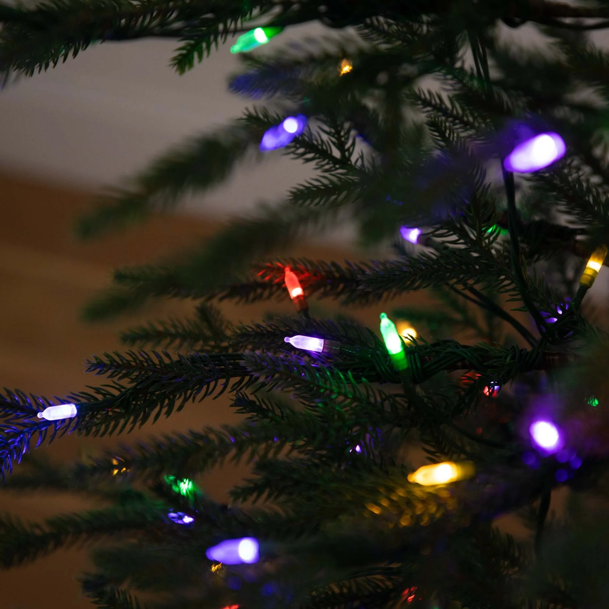 6’ Pre-Lit Artificial Natural Fresh Cut Fir Christmas Tree with Instant Connect Technology and 230 Color Changing LED Dewdrop Lights - Image 5