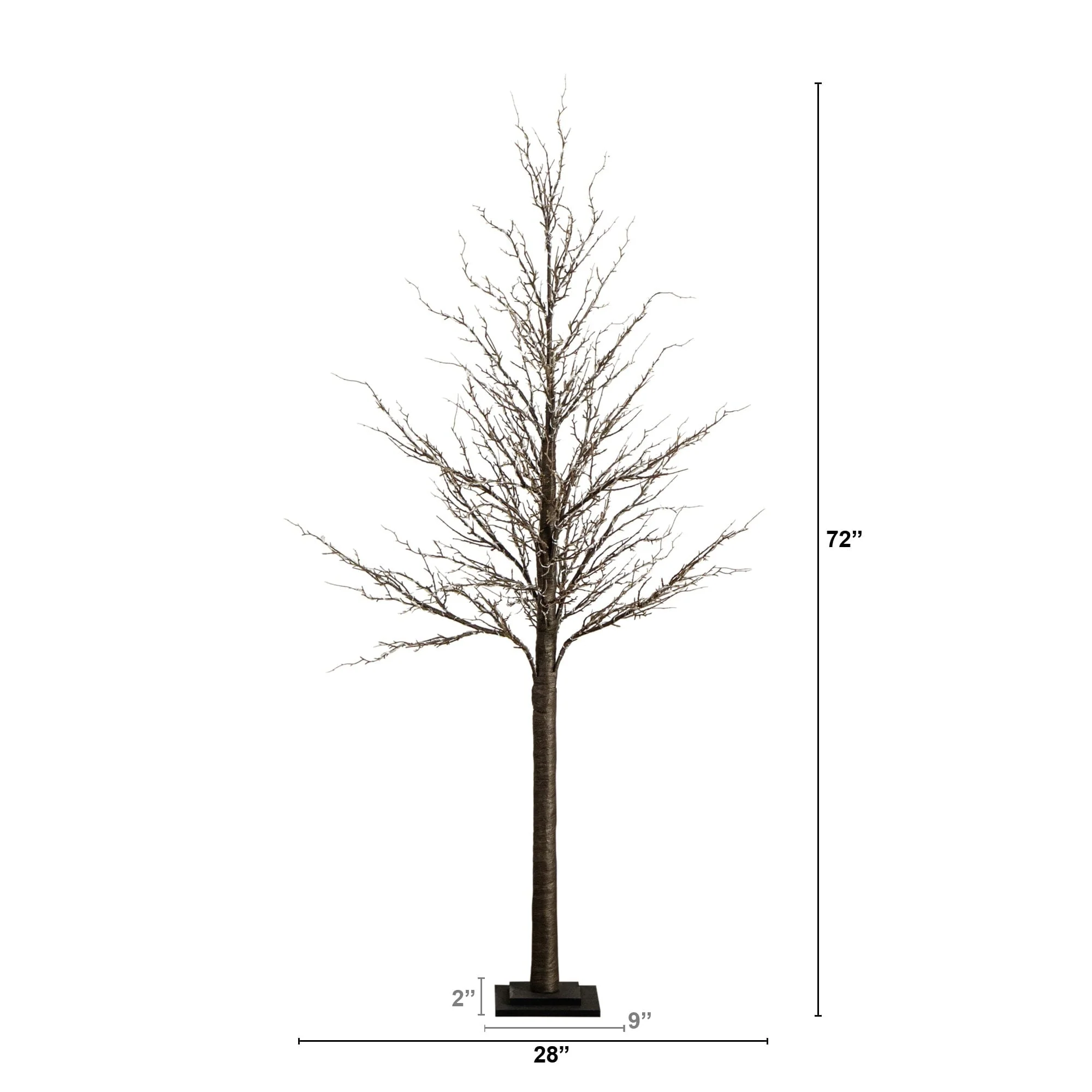 6’ Pre-Lit Artificial Twig Tree with 480 Warm White LED Lights - Image 5