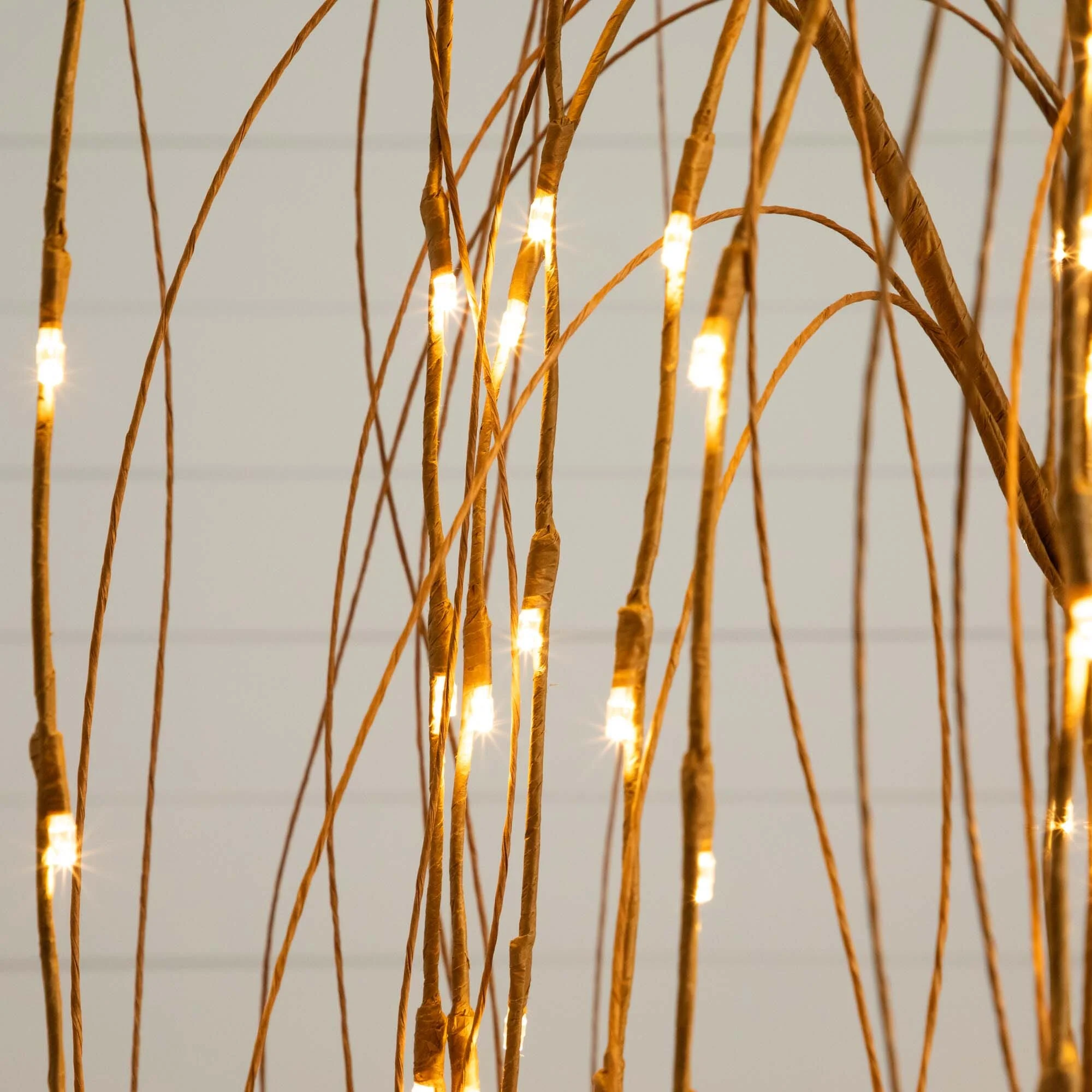 6’ Pre-Lit Artificial Willow Tree with 160 Warm White LED Lights - Image 2