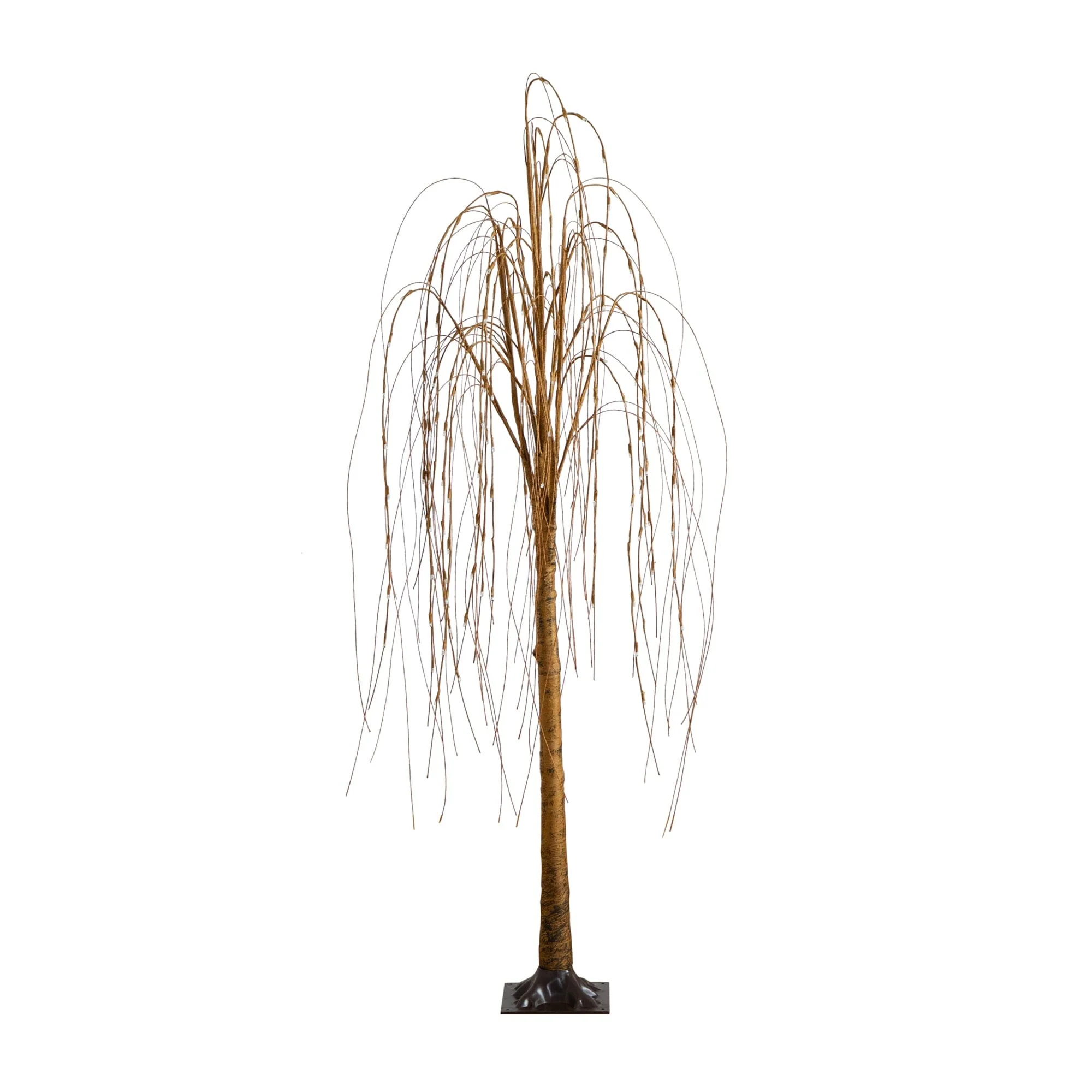 6’ Pre-Lit Artificial Willow Tree with 160 Warm White LED Lights - Image 5