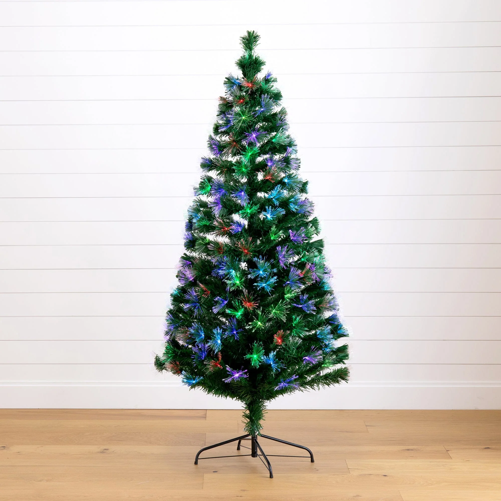 6' Pre-Lit Fiber Optic Artificial Christmas Tree with 220 Colorful LED and Remote Control Show - Image 2
