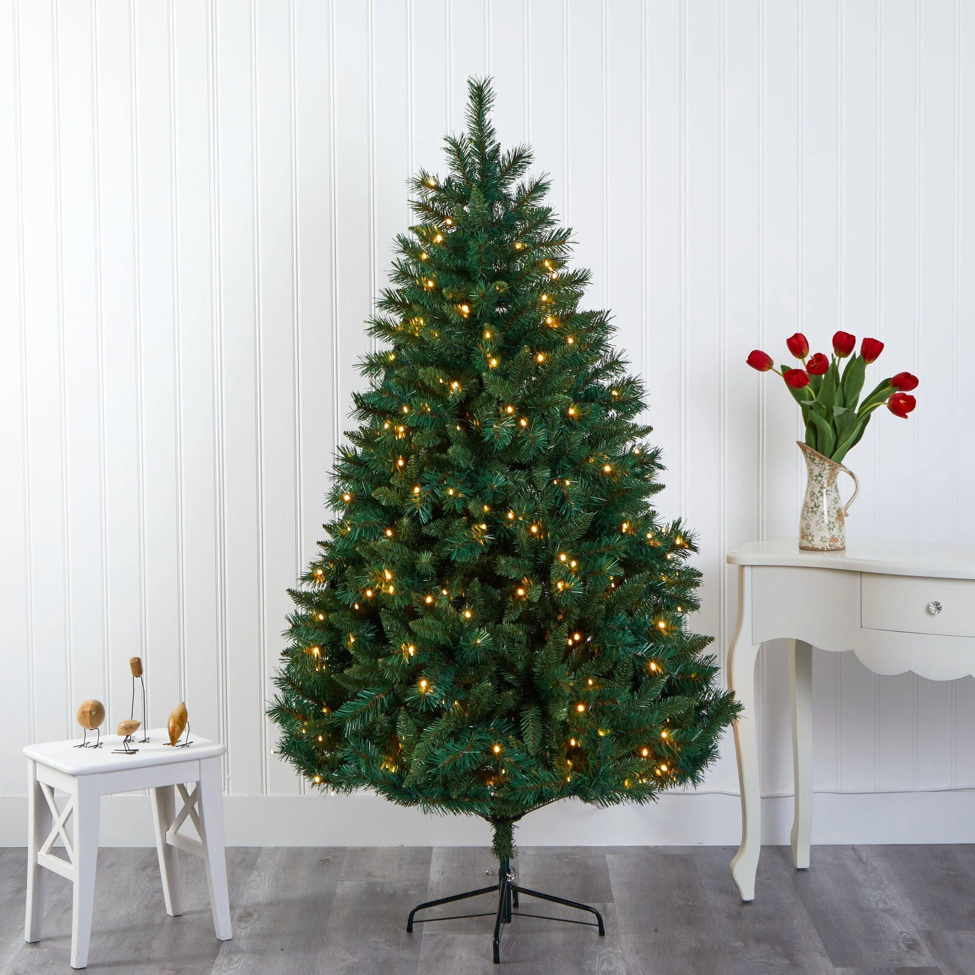 6' Rocky Mountain Mixed Pine Artificial Christmas Tree with 300 LED Lights - Image 7
