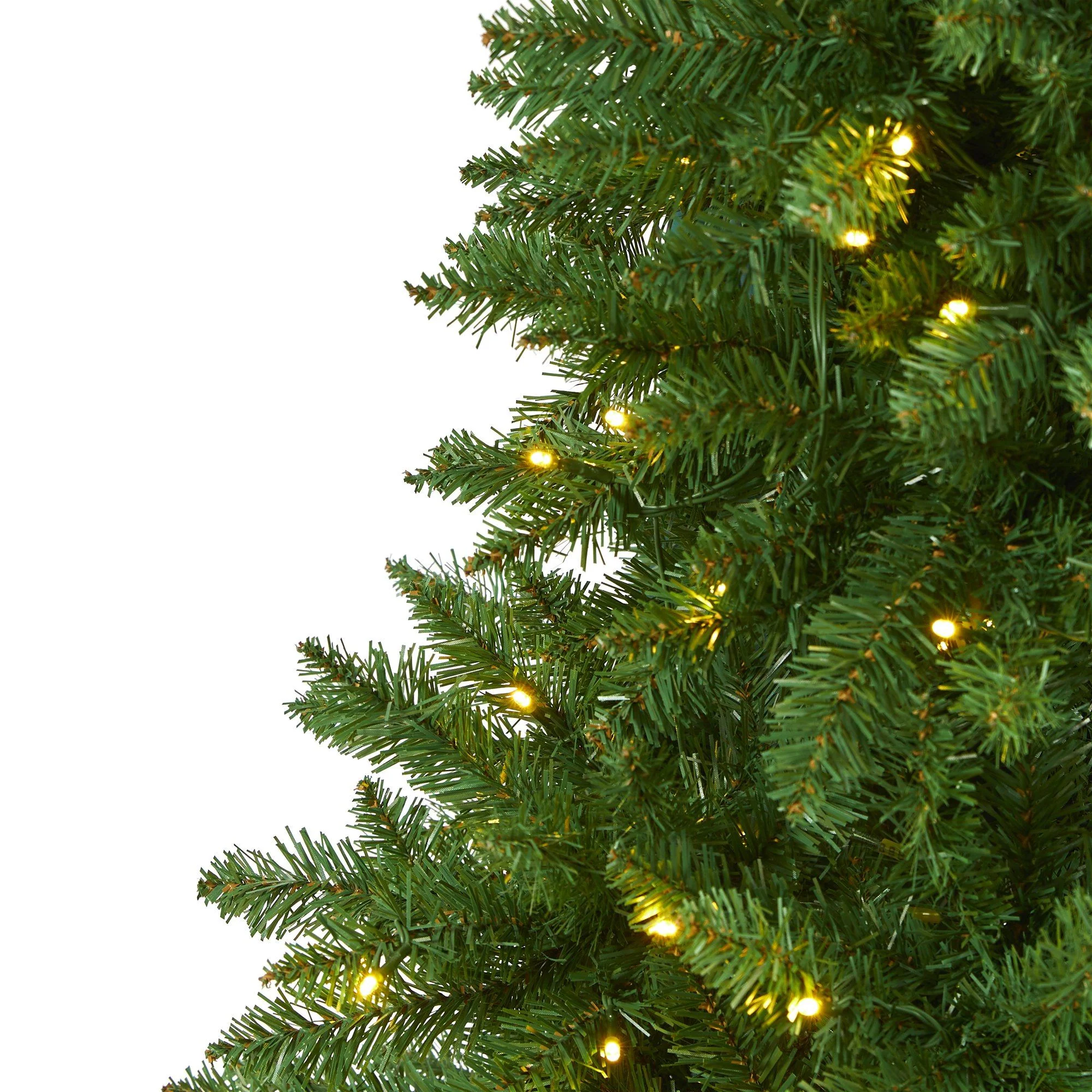 6’ Slim Green Mountain Pine Artificial Christmas Tree with 250 Clear LED Lights - Image 3