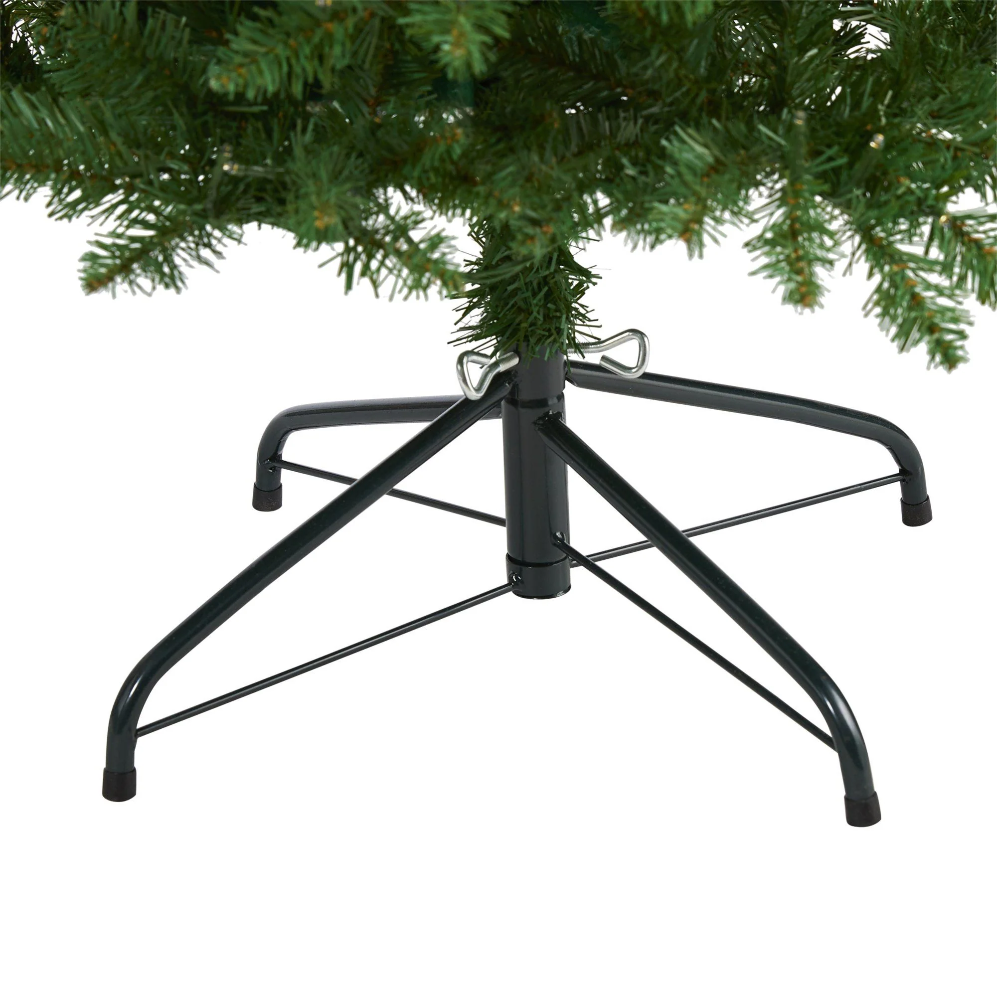 6’ Slim Green Mountain Pine Artificial Christmas Tree with 250 Clear LED Lights - Image 4
