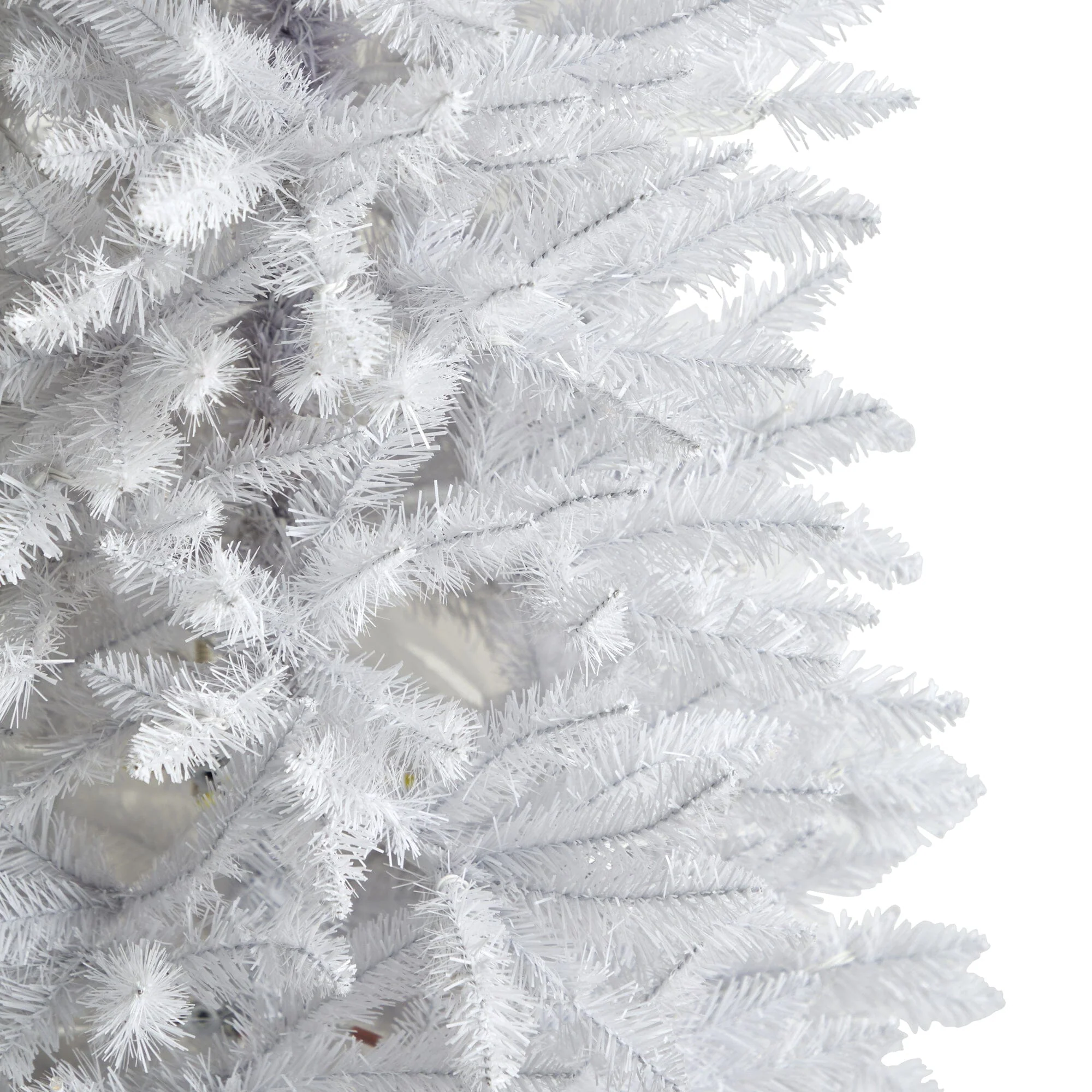 6’ Slim White Artificial Christmas Tree with 743 Bendable Branches - Image 3