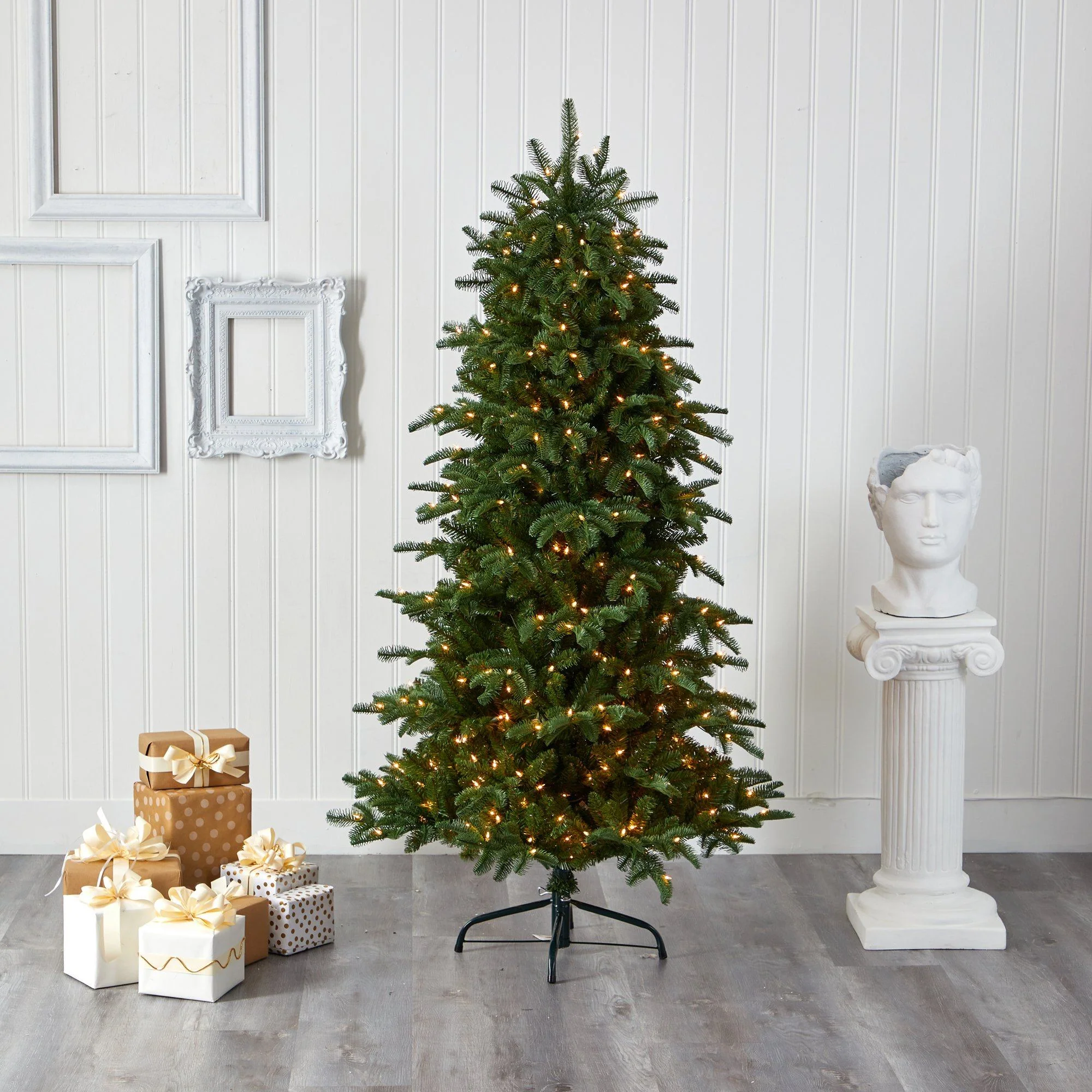 6’ South Carolina Fir Artificial Christmas Tree with 450 Clear Lights and 1598 Bendable Branches - Image 6