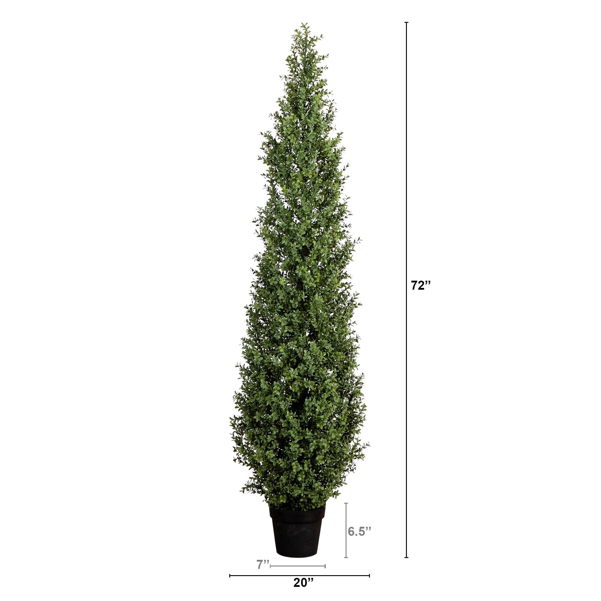 6’ UV Resistant Artificial Boxwood Topiary Tree (Indoor/Outdoor) - Image 4