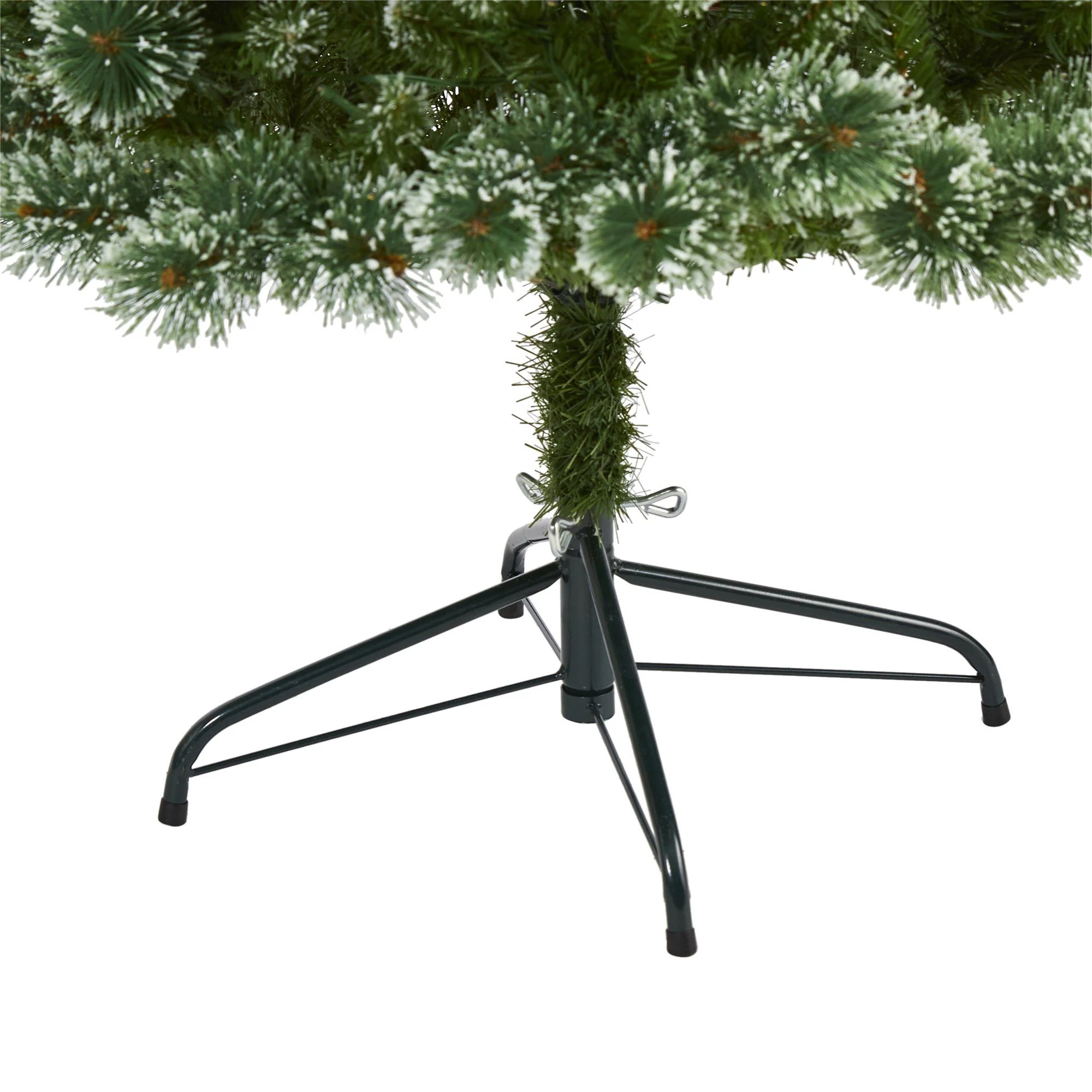6’ Wisconsin Slim Snow Tip Pine Artificial Christmas Tree with 300 Clear LED Lights - Image 4