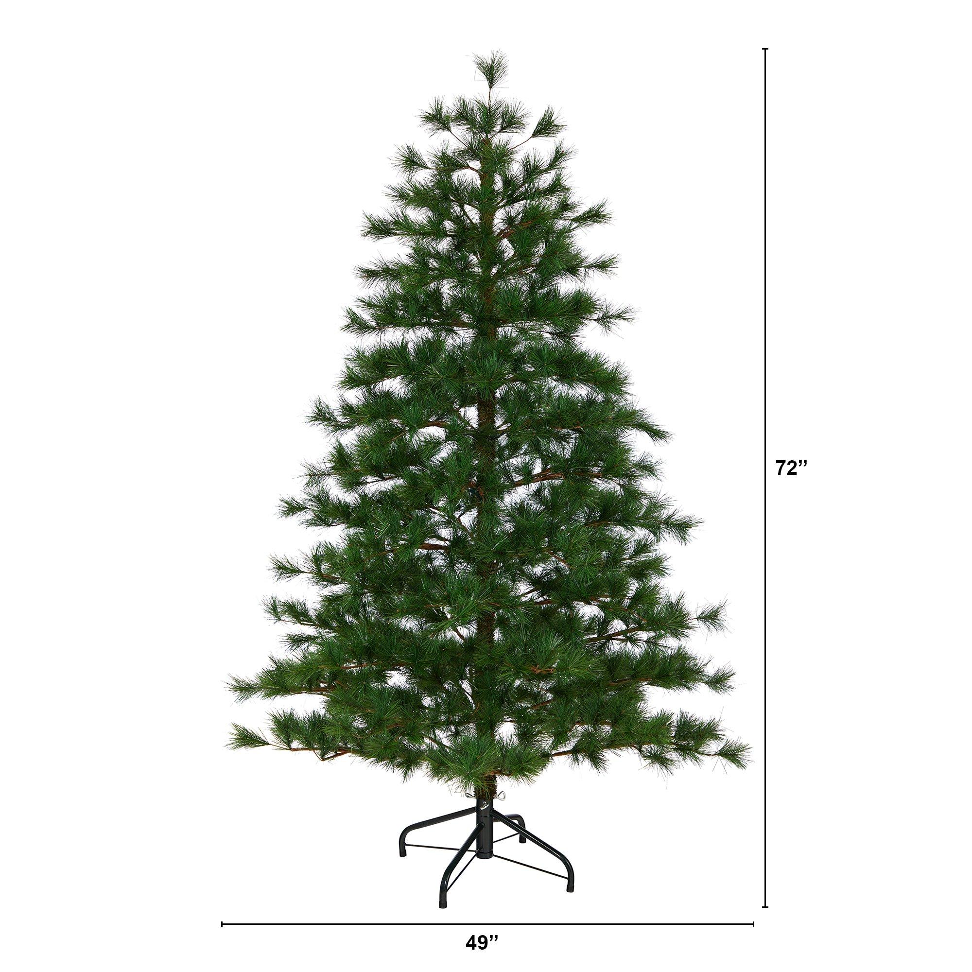 6’ Yukon Mixed Pine Artificial Christmas Tree with 864 Bendable Branches - Image 3