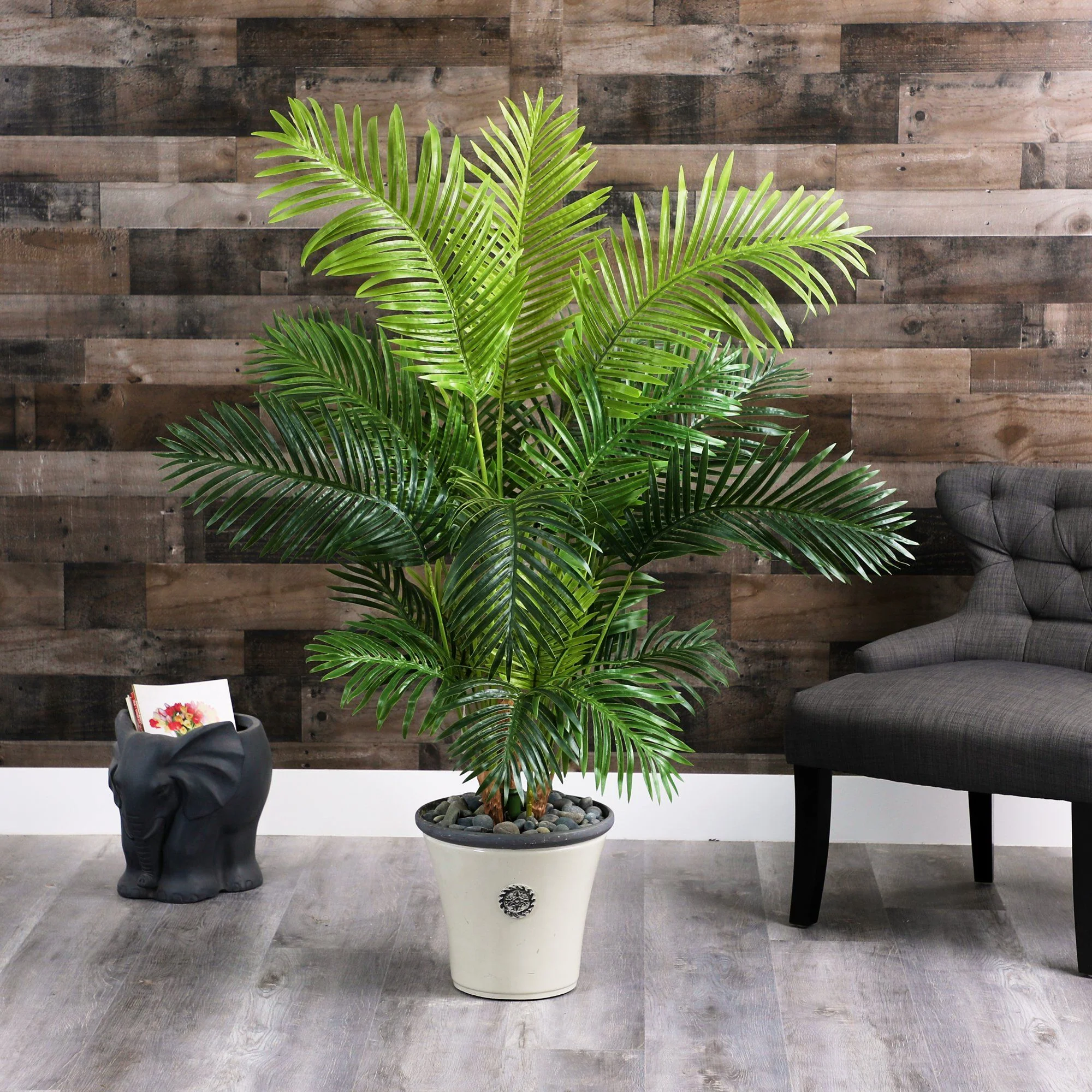 62” Hawaii Palm Artificial Tree in Decorative Planter - Image 3