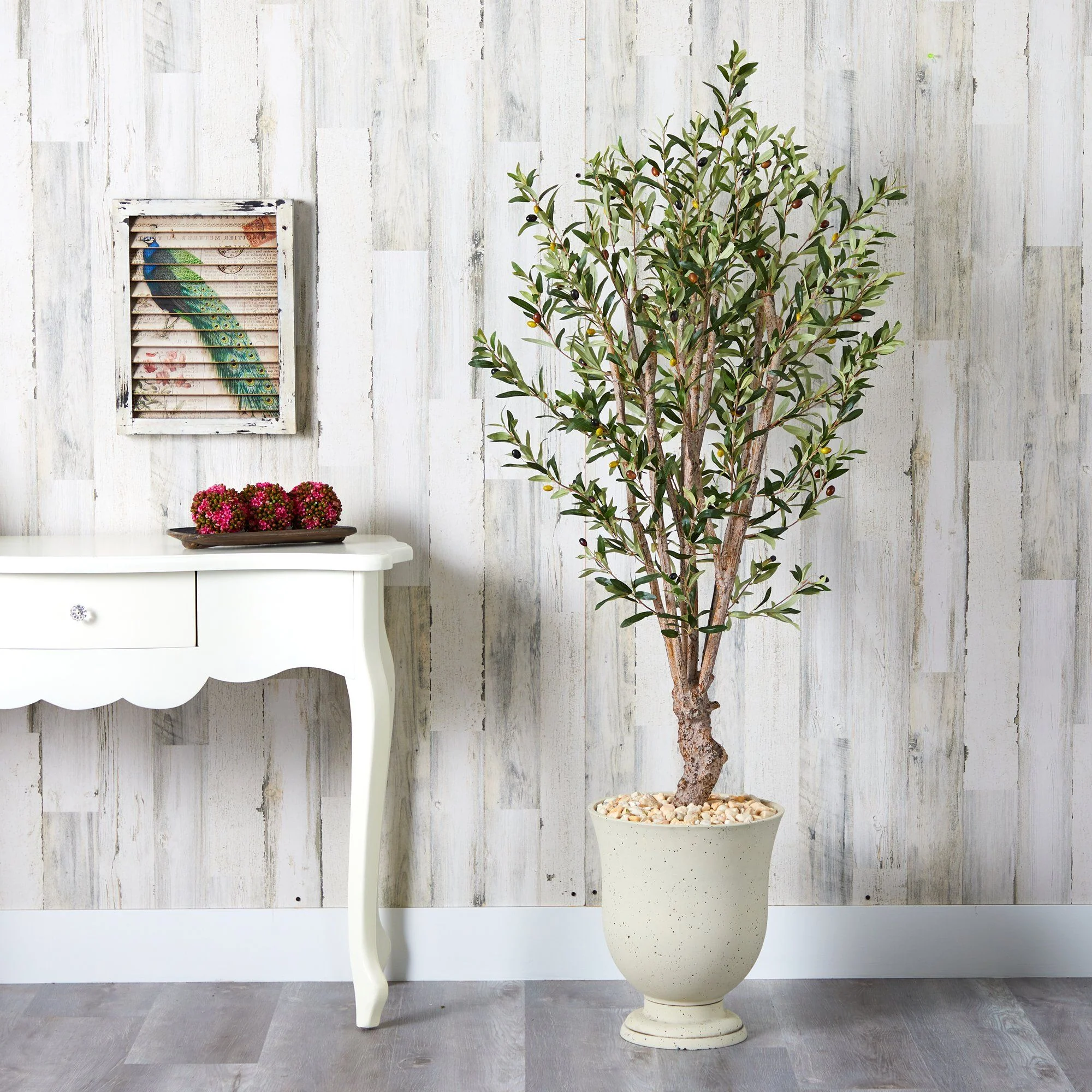 64” Olive Artificial Tree in Decorative Urn - Image 3