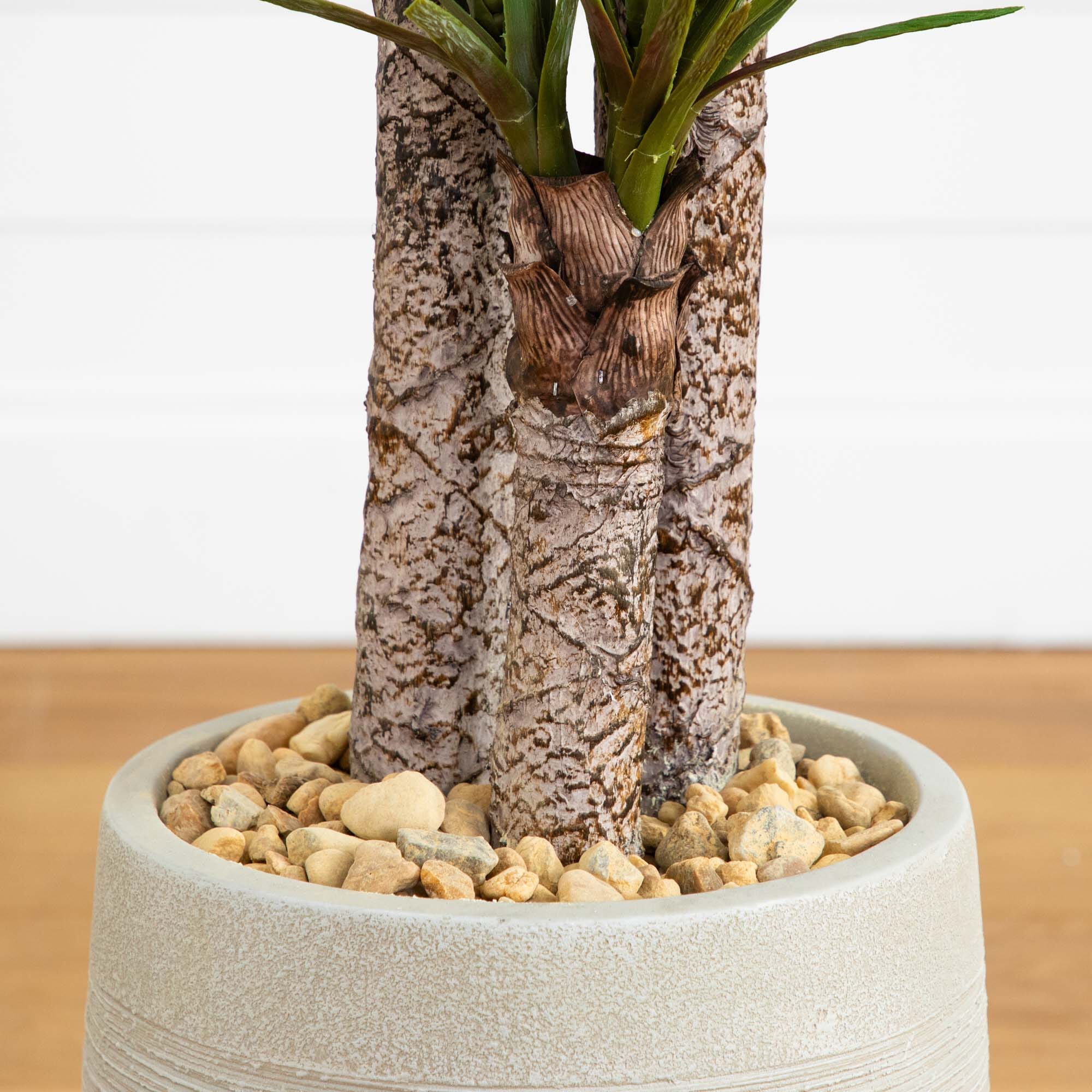 64” Yucca Artificial Tree in Sand Colored Planter - Image 4