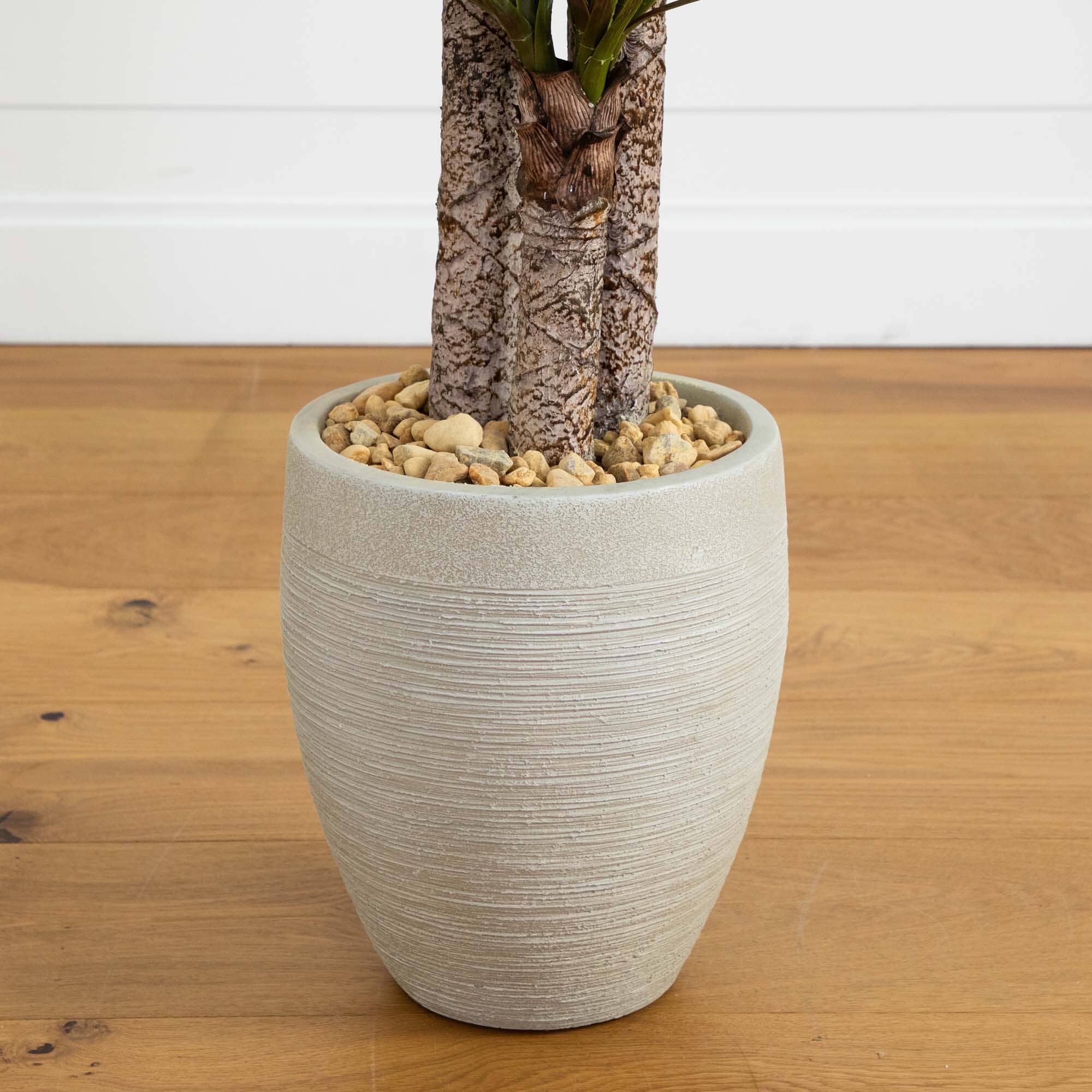 64” Yucca Artificial Tree in Sand Colored Planter - Image 5