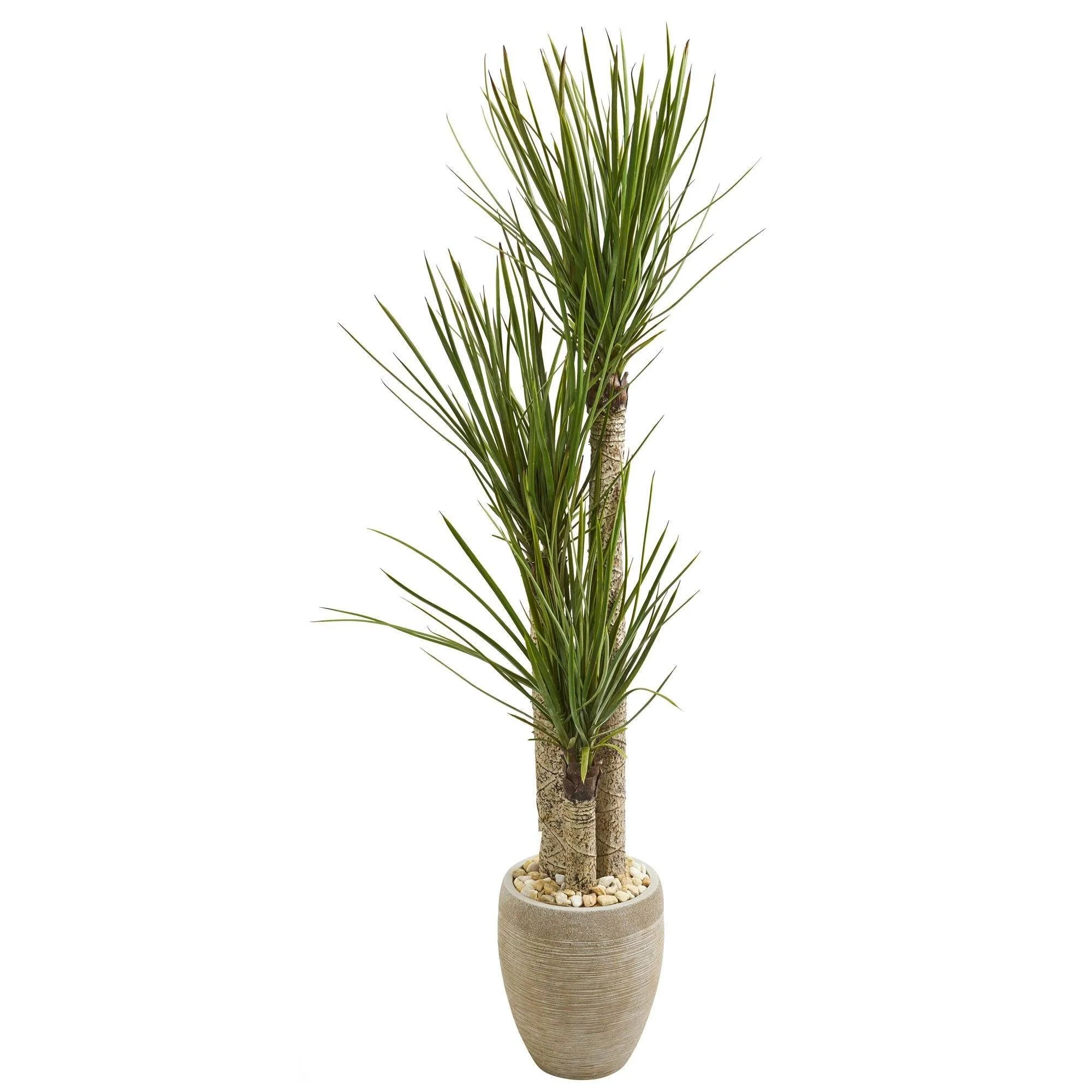 64” Yucca Artificial Tree in Sand Colored Planter - Image 6
