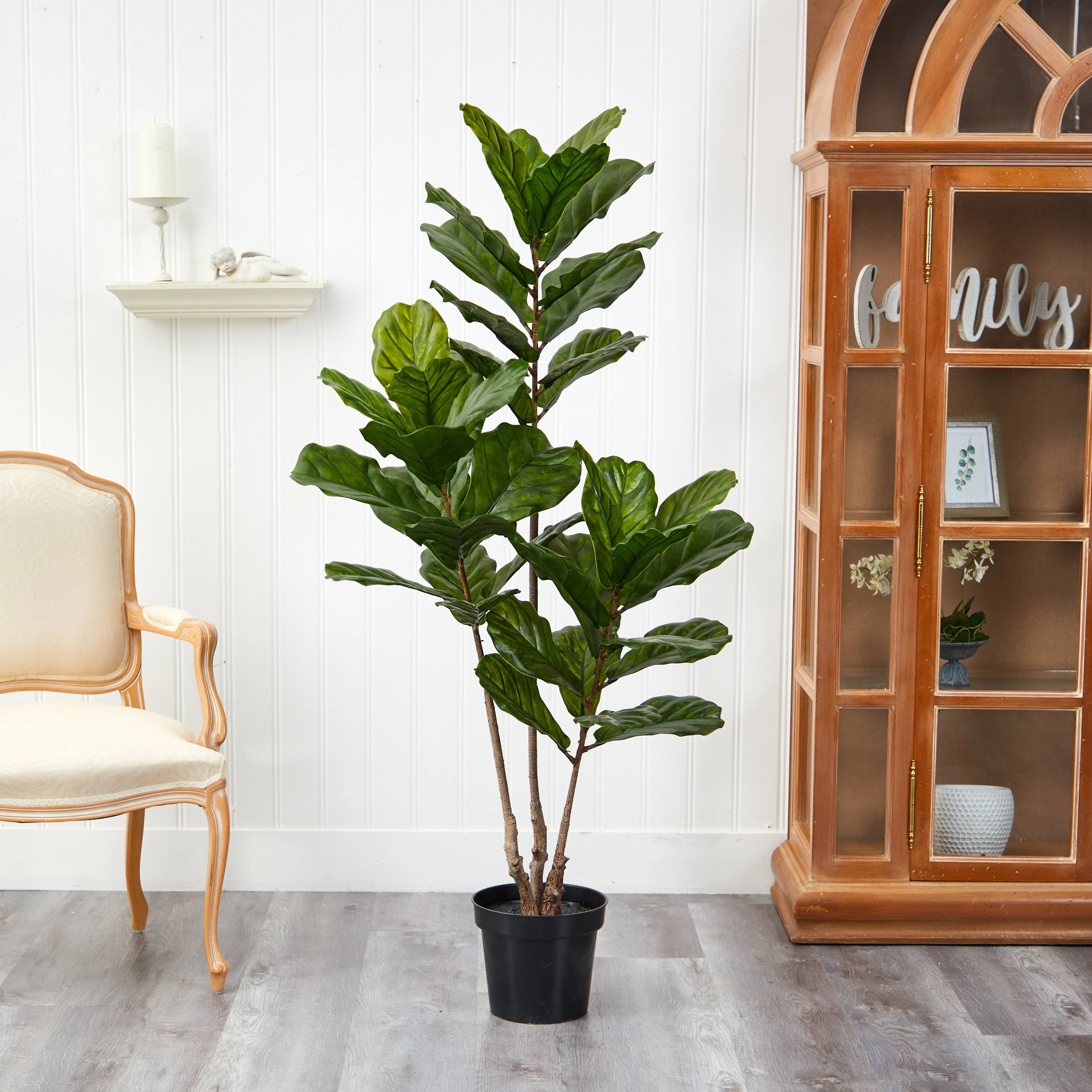65” Fiddle Leaf Tree UV Resistant (Indoor/Outdoor) - Image 3
