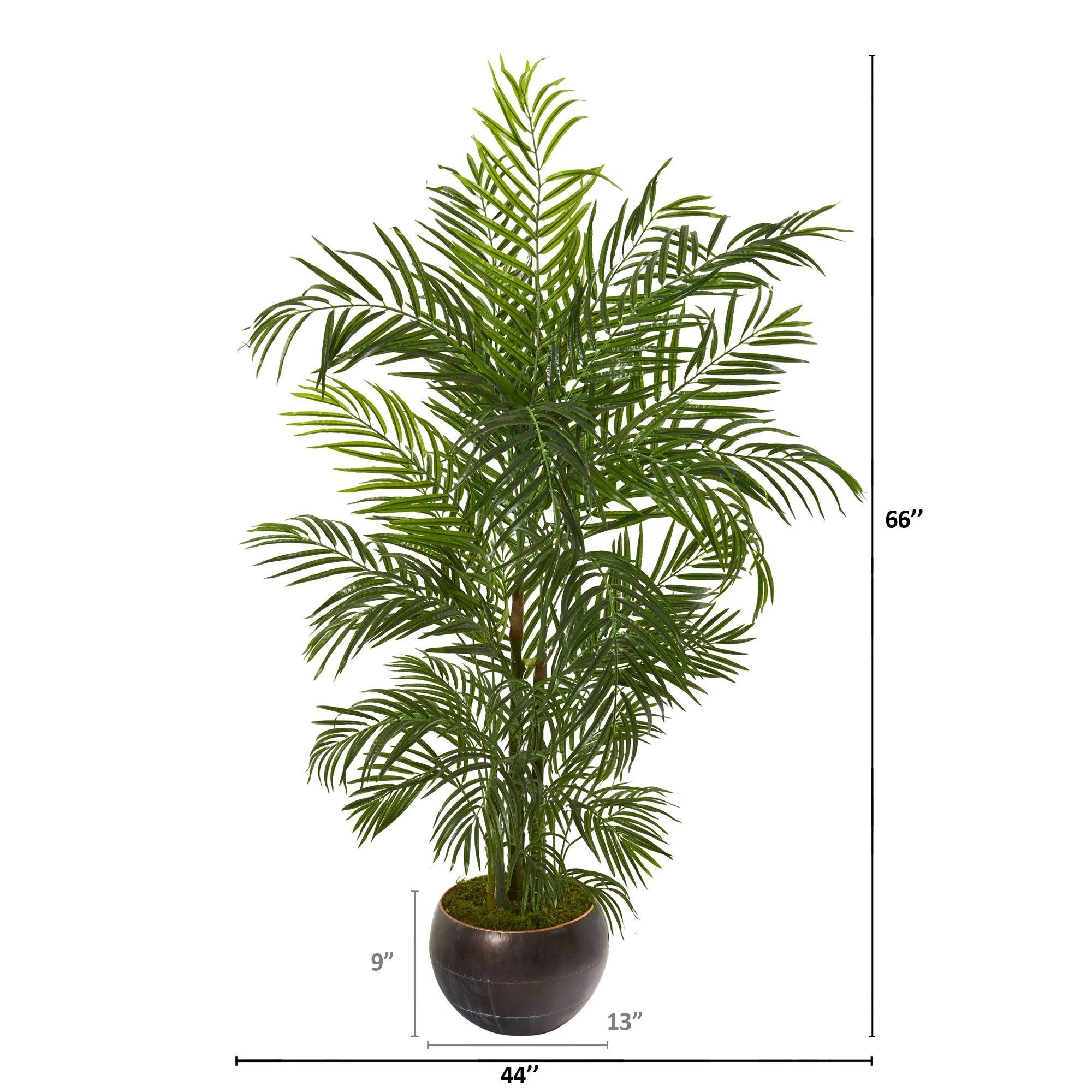 66” Areca Palm Artificial Tree in Planter (Indoor/Outdoor) - Image 2