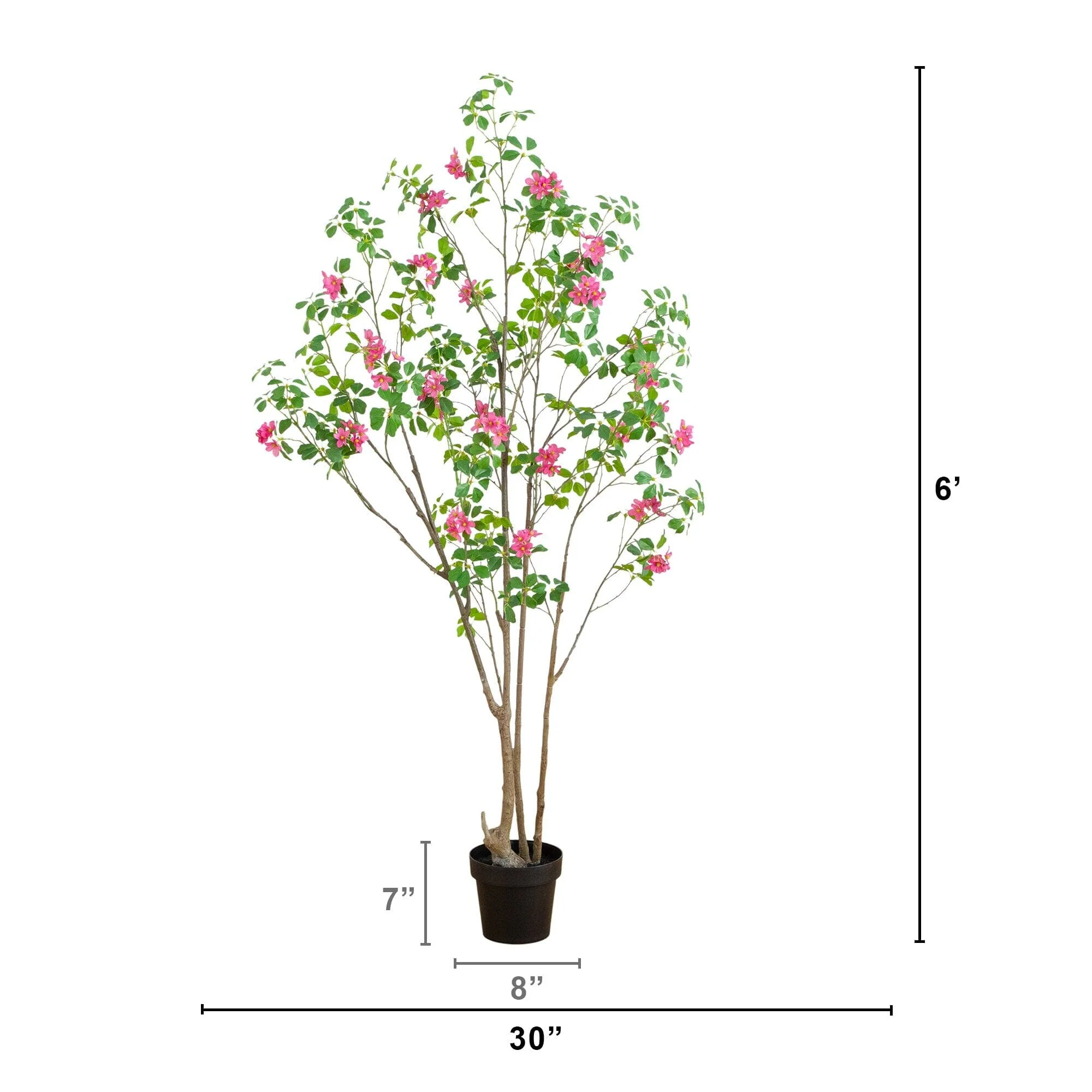 6' Artificial Dogwood Tree with Real Touch Leaves - Image 7