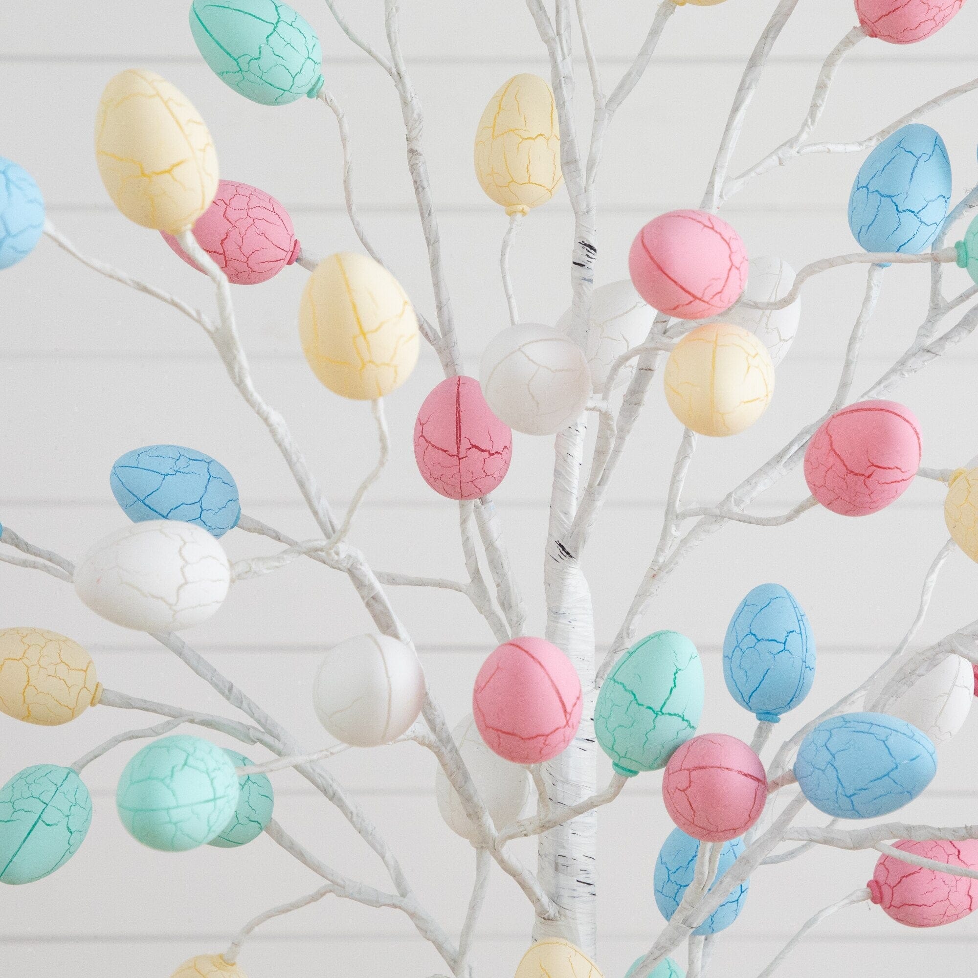 6' Pre-Lit Artificial Easter Twig Tree with 96 Egg Shaped LED Ornaments - Image 5