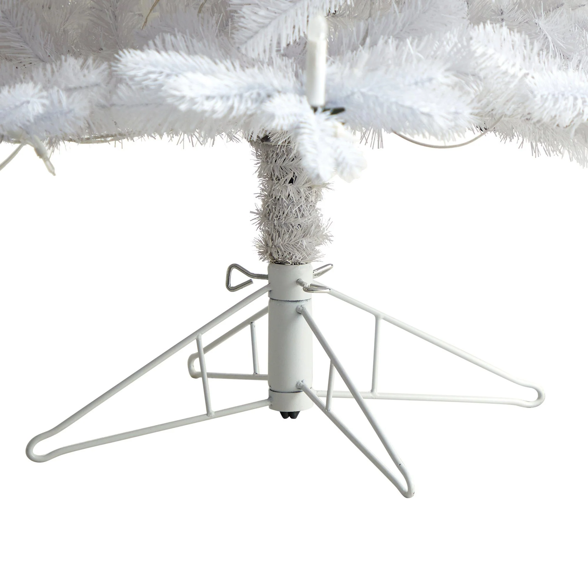 7.5' Candle Lit White Artificial Christmas Tree with 900 LED “Candle Lights” and 1703 Bendable Branches - Image 6