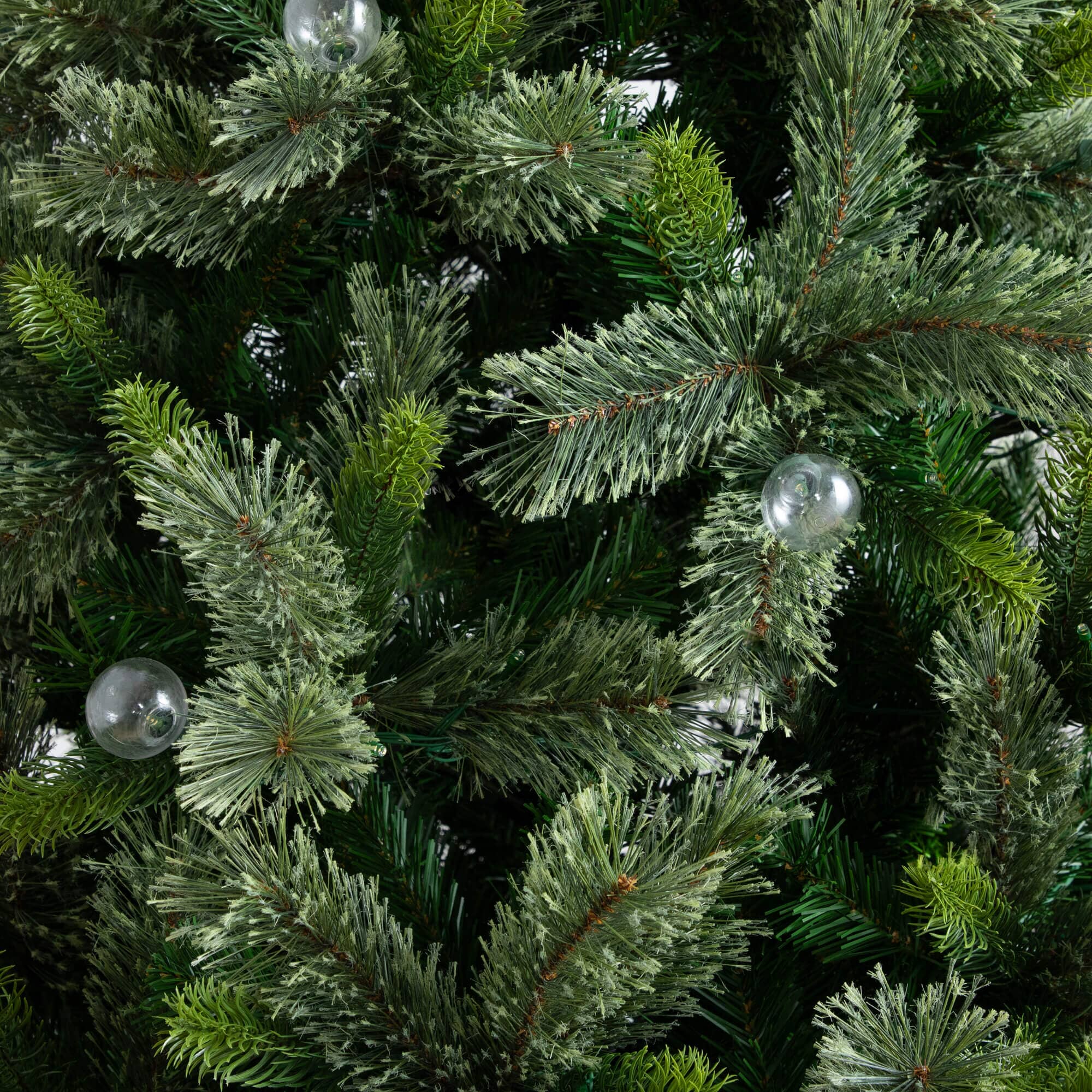 7.5' Artificial Christmas Tree with 450 Warm White Clear Globe Bulbs and LED Lights - Image 7