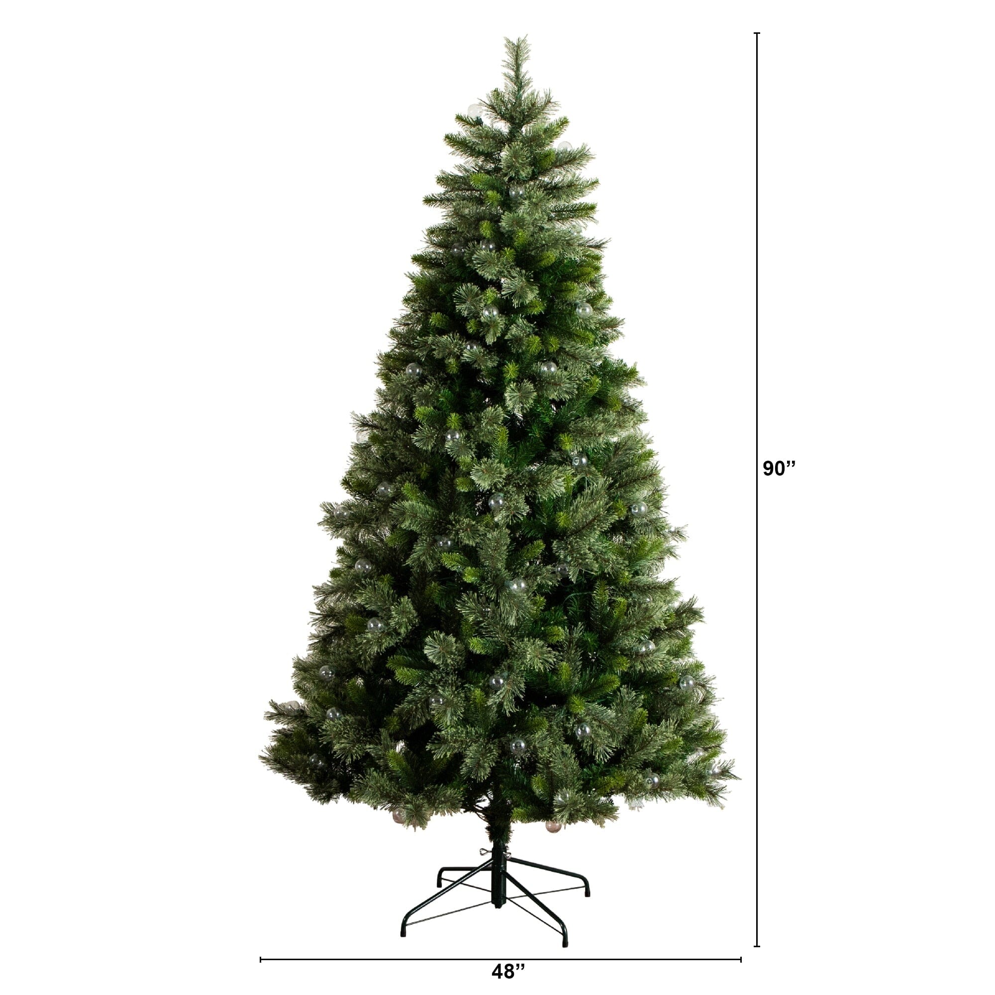 7.5' Artificial Christmas Tree with 450 Warm White Clear Globe Bulbs and LED Lights - Image 8