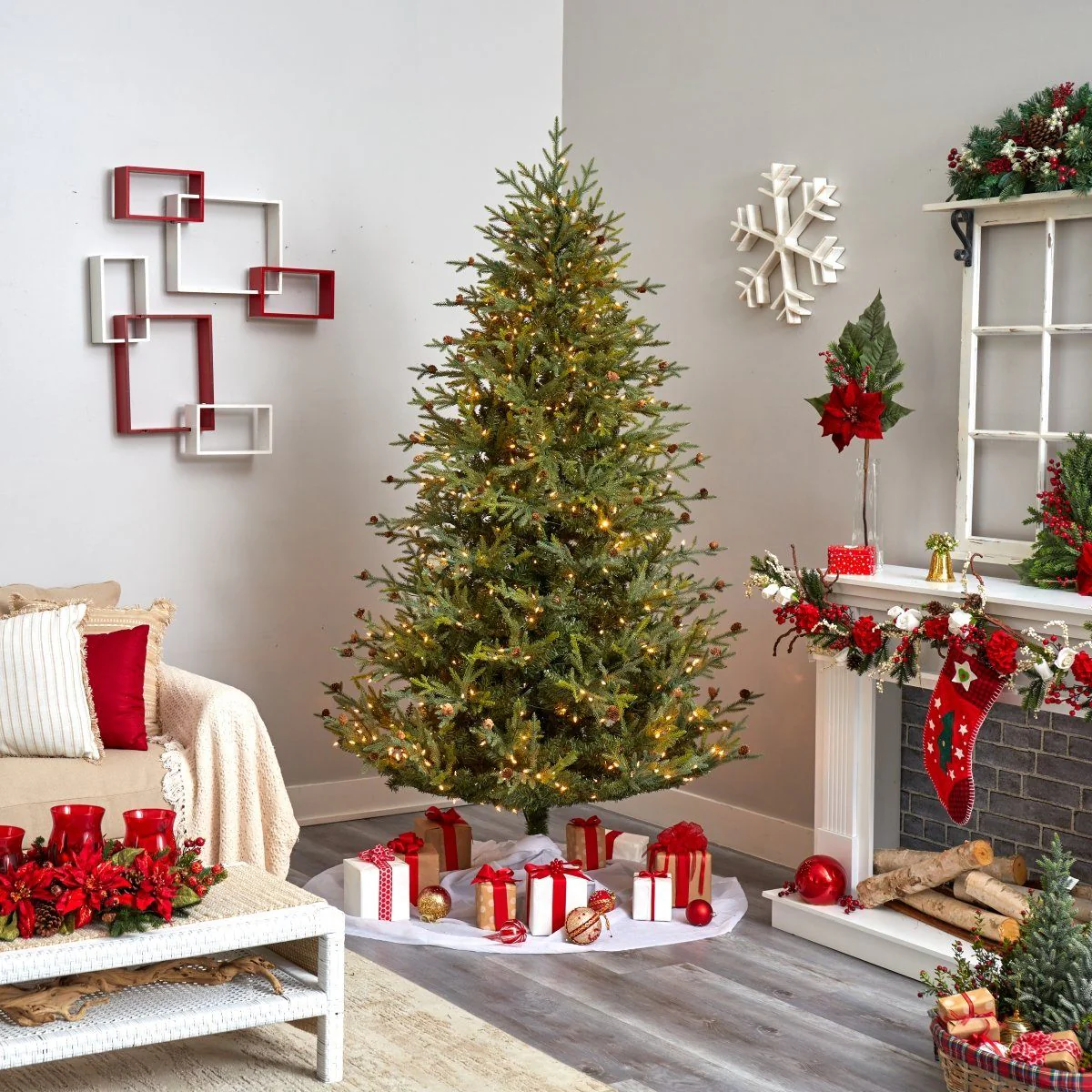 7.5’ Classic Pine & Pine Cone Christmas Tree - Image 6