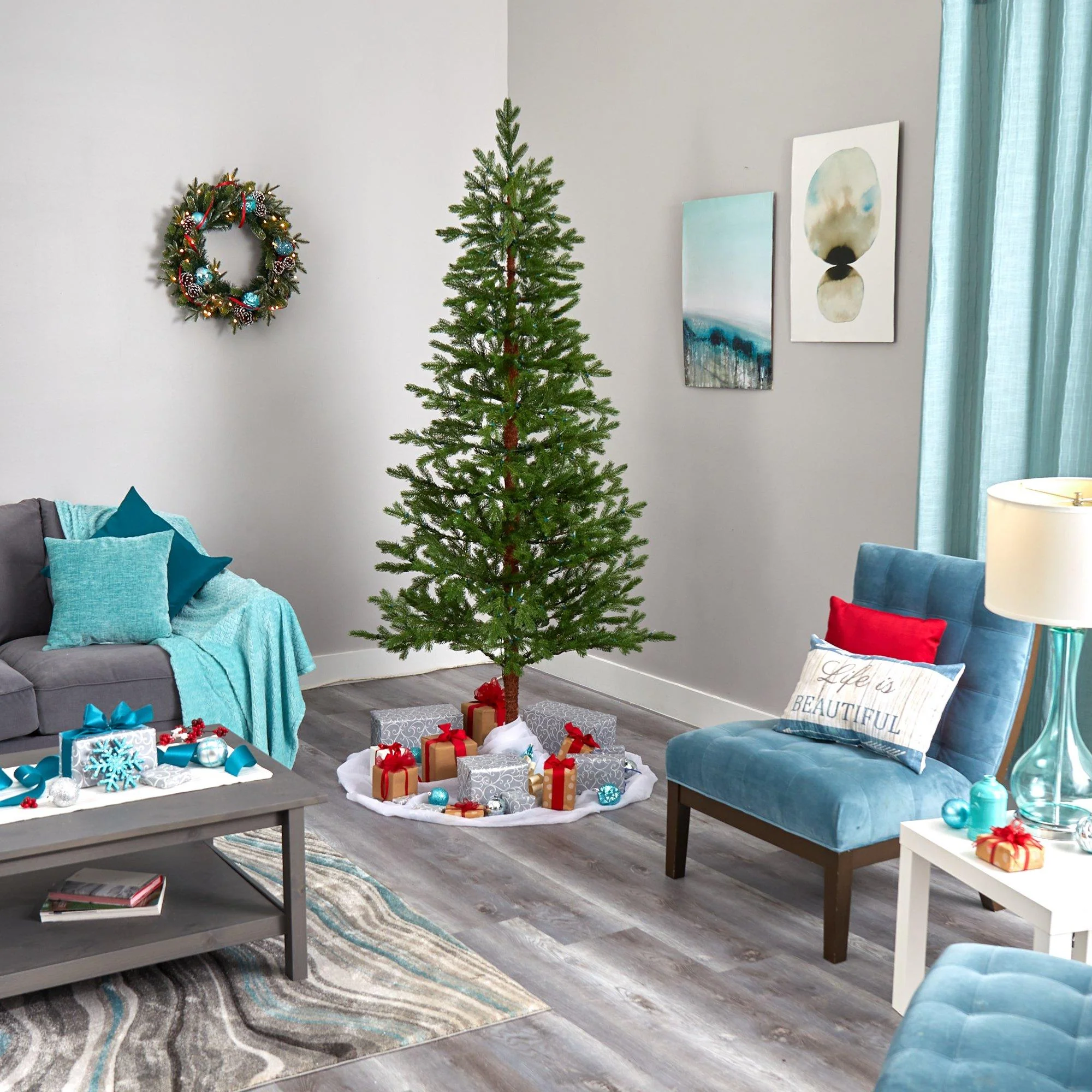 7.5' Fairbanks Fir Artificial Christmas Tree with 350 Clear Warm - Image 6