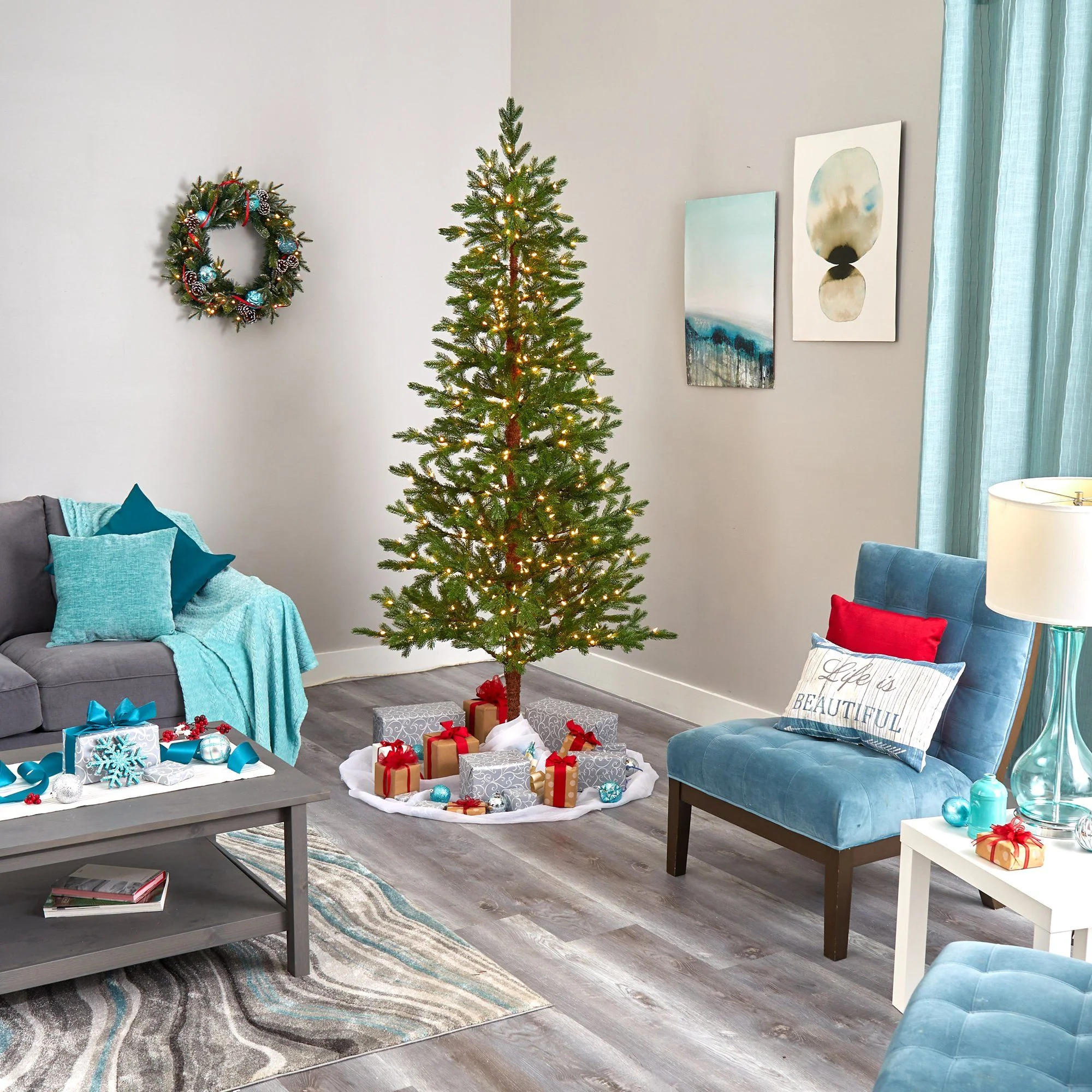 7.5' Fairbanks Fir Artificial Christmas Tree with 350 Clear Warm - Image 8