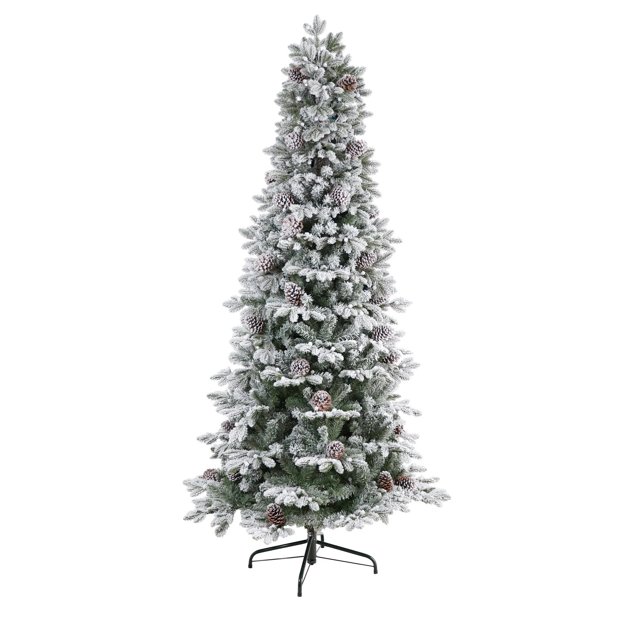 7.5' Flocked Alaskan Pre-Lit Artificial Christmas Tree 350 LED Lights and 2155 Bendable Branches - Image 3