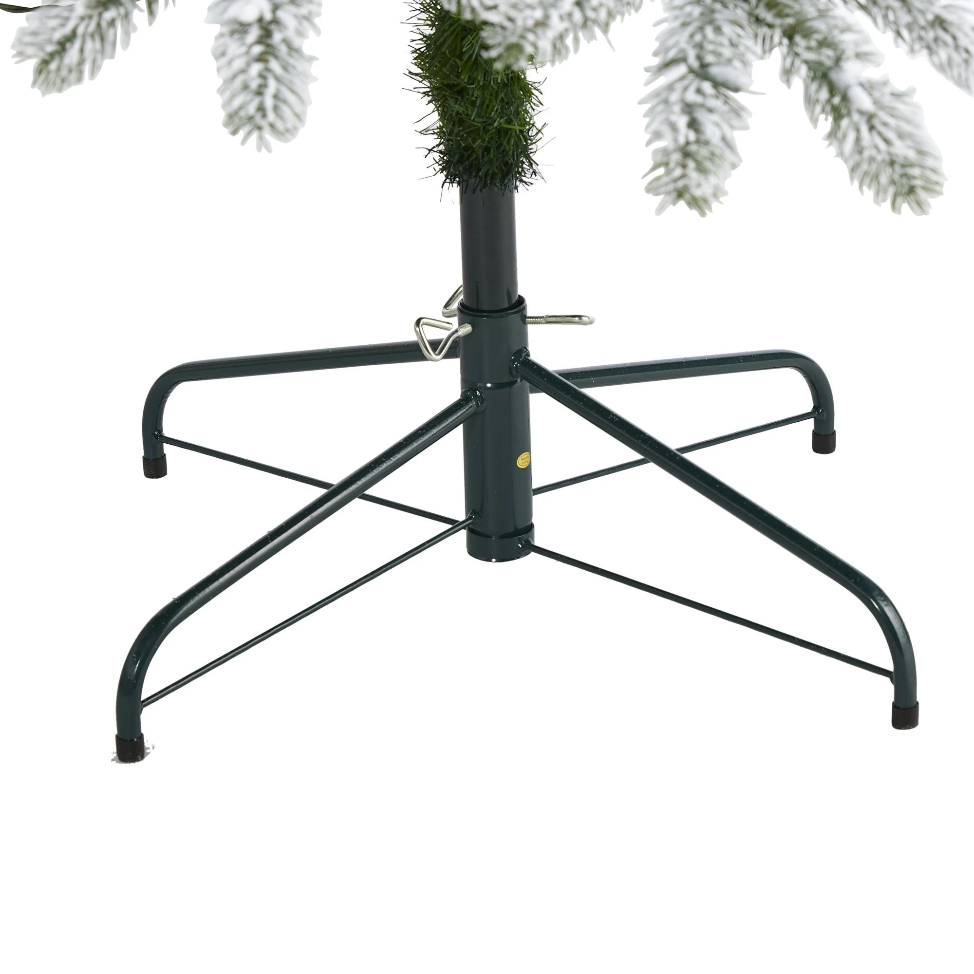 7.5’ Flocked South Carolina Spruce Artificial Christmas Tree with 600 Clear Lights and 1537 Bendable Branches - Image 4