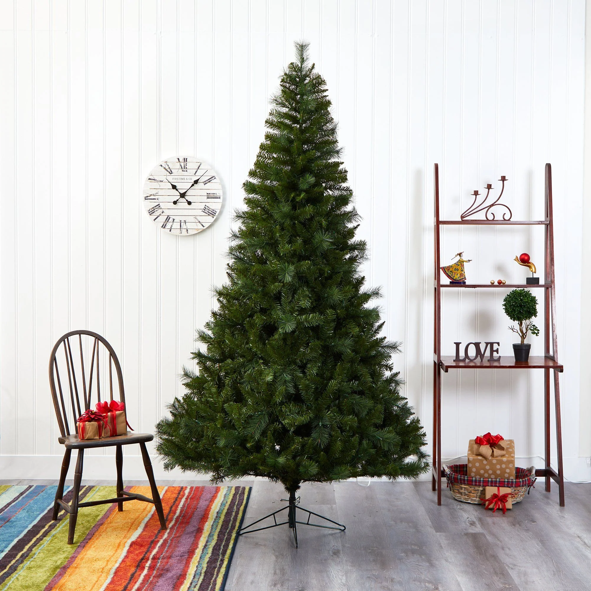7.5' Mount Hood Spruce Artificial Christmas Tree with 450 Warm White Lights and 1285 Bendable Branches - Image 9