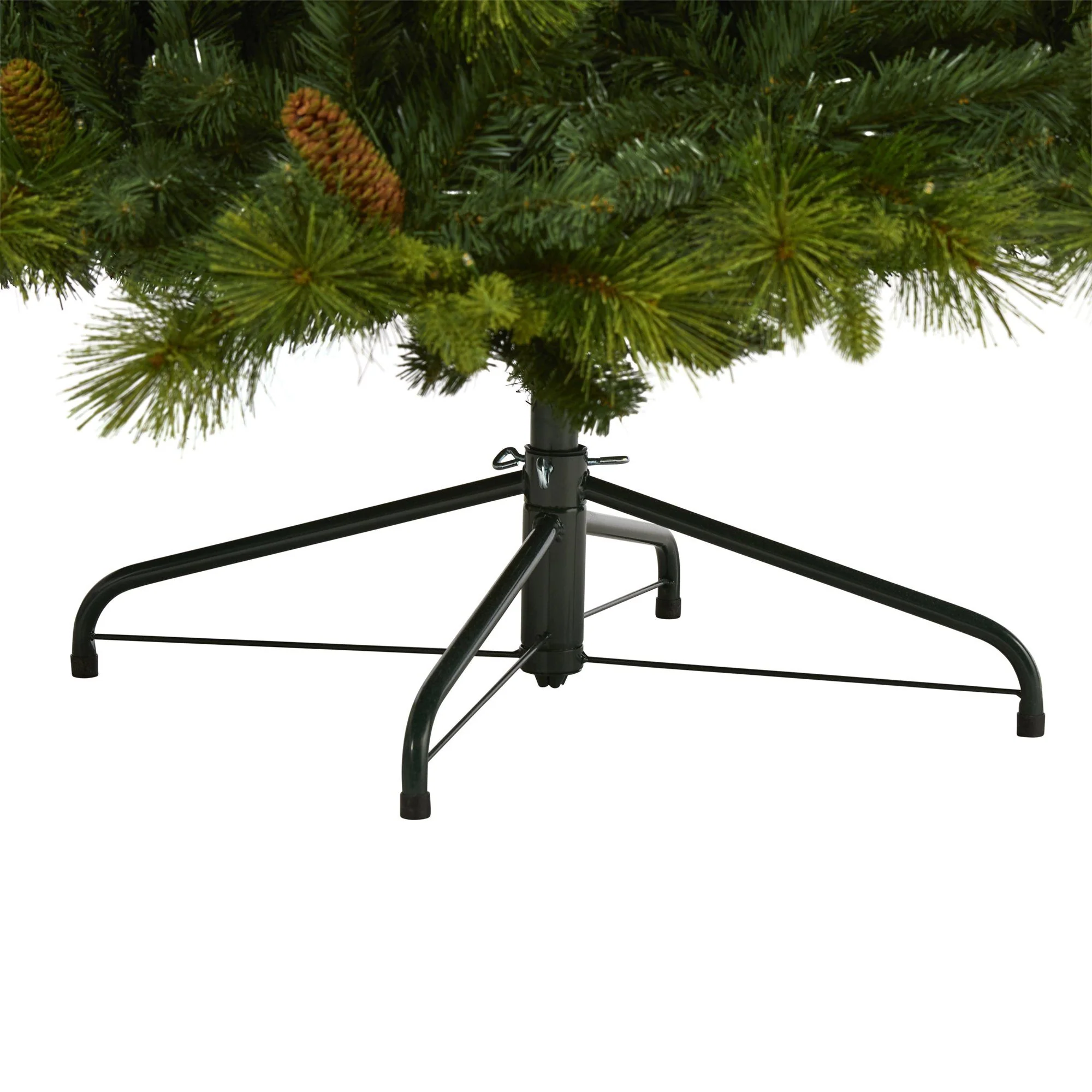 7.5’ North Carolina Mixed Pine Artificial Christmas Tree with 470 Warm White LED Lights, 1895 Bendable Branches and Pinecones - Image 4