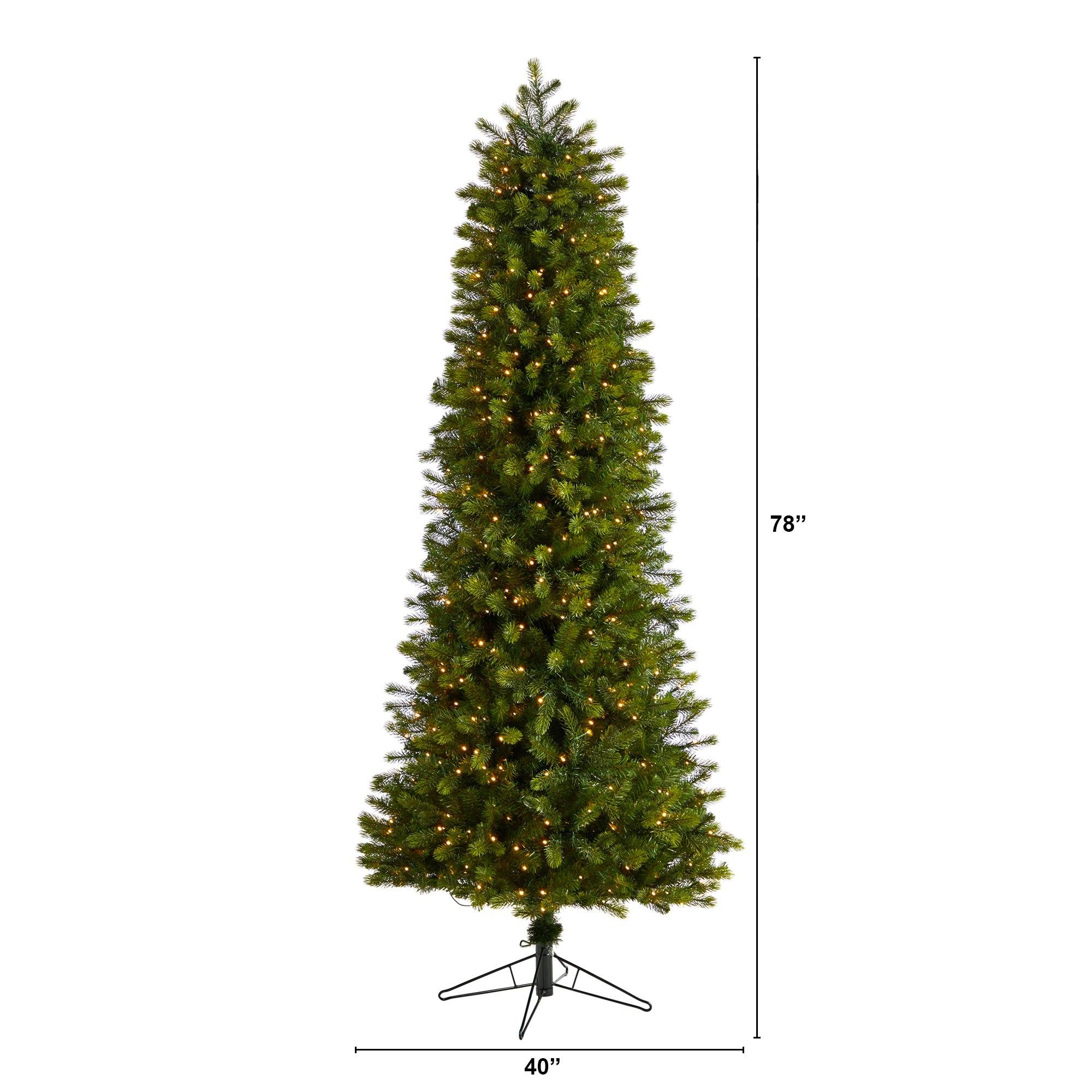 7.5' Slim Colorado Mountain Spruce Artificial Christmas Tree - Image 2
