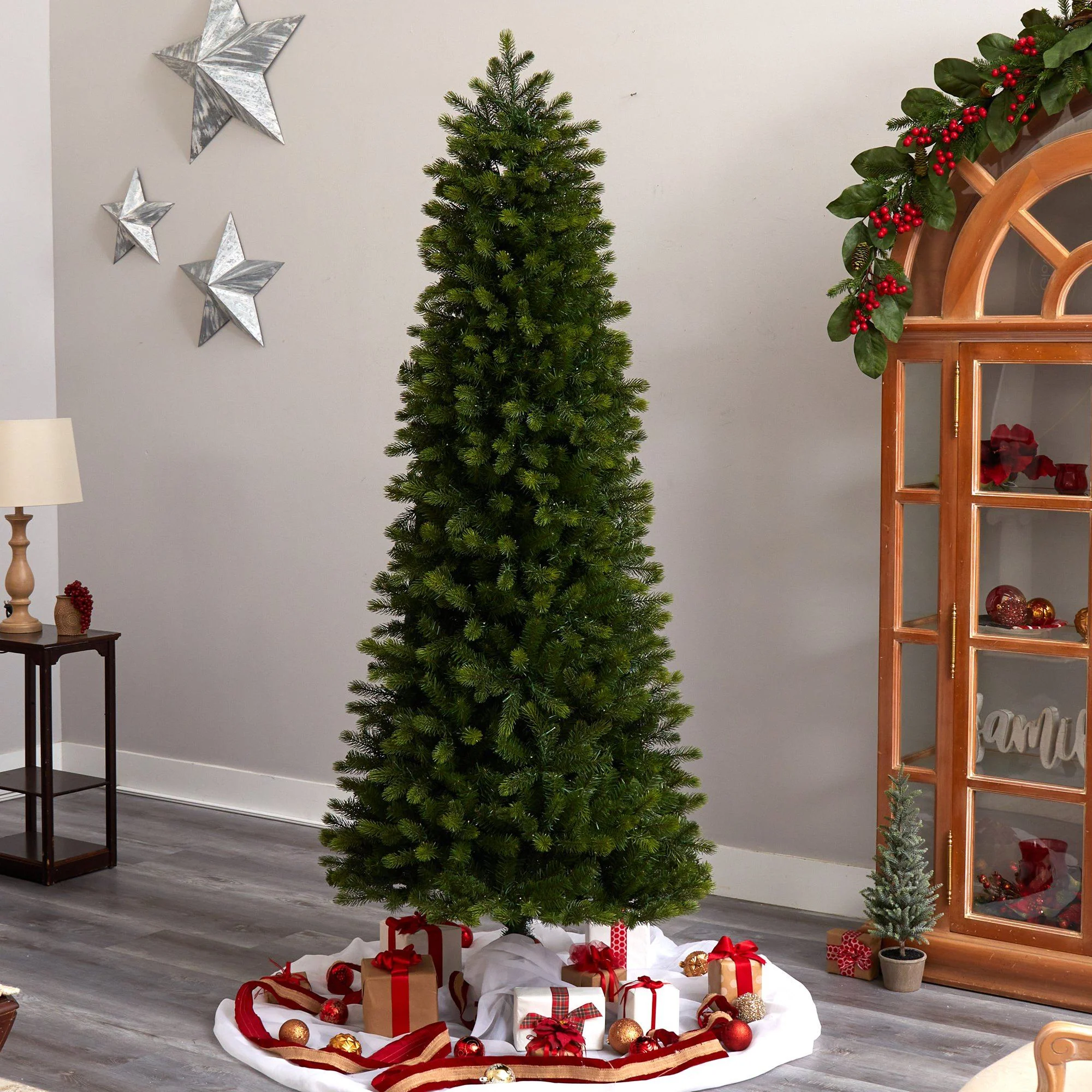 7.5' Slim Colorado Mountain Spruce Artificial Christmas Tree - Image 8