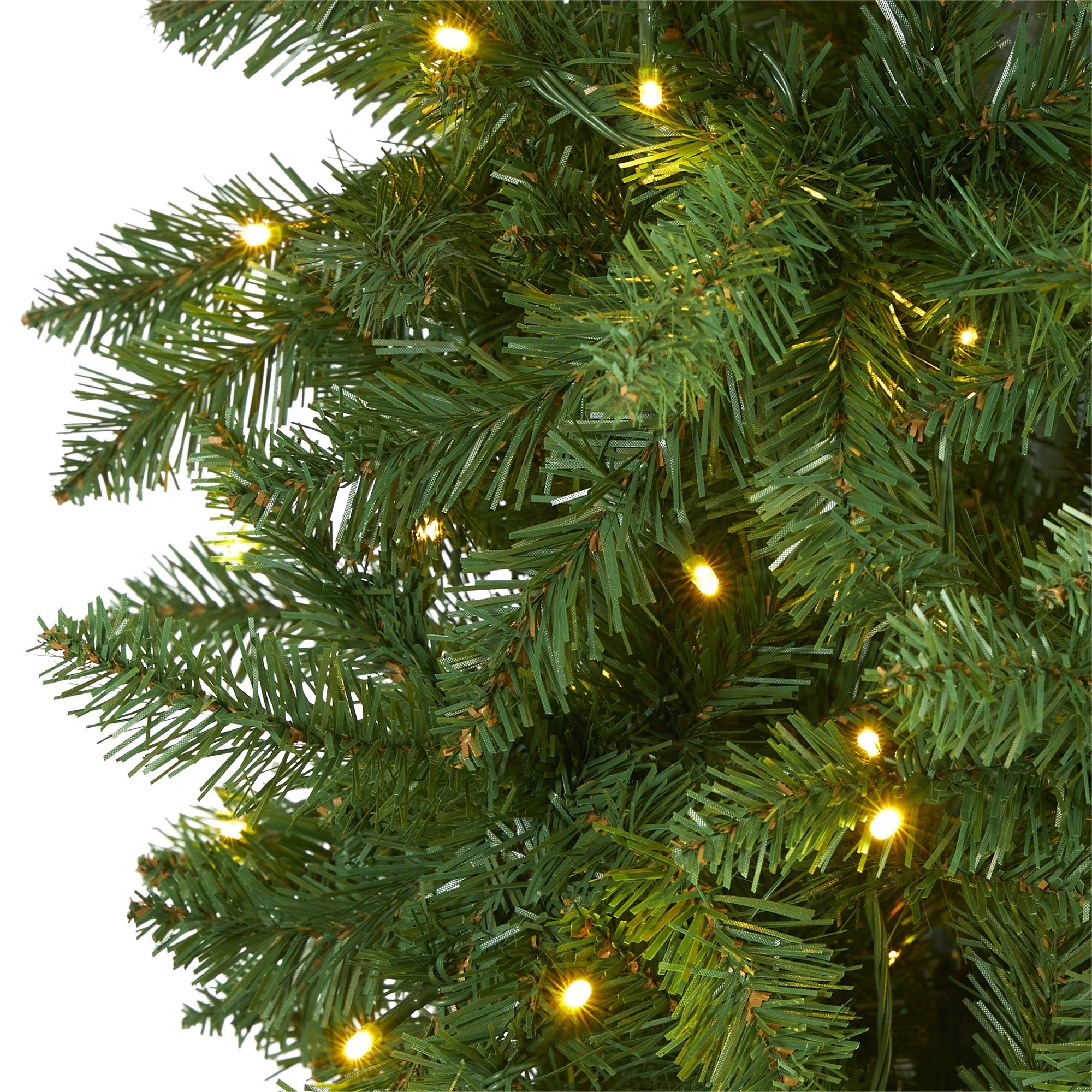 7.5’ Slim Green Mountain Pine Artificial Christmas Tree with 350 Clear LED Lights - Image 3