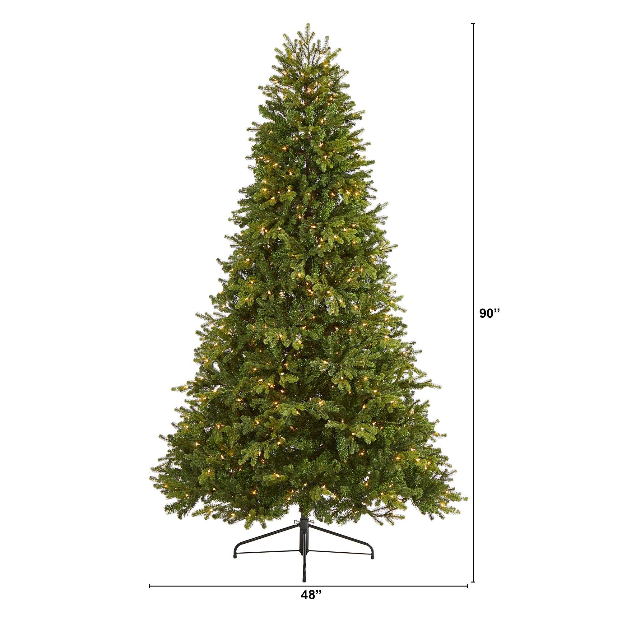 7.5’ Washington Fir Artificial Christmas Tree with 600 Clear Lights and 1610 Bendable Branches - Image 2